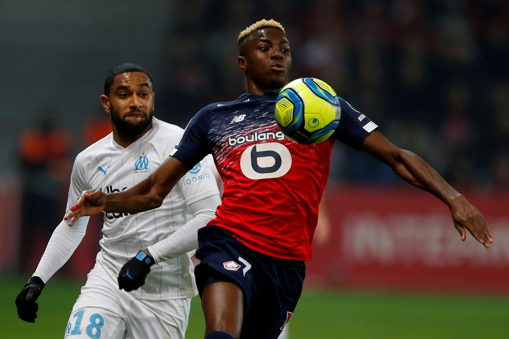 FILE PHOTO: Soccer Football - Ligue 1 - Lille v Marseille - Stade Pierre-Mauroy, Lillie, France - February 16, 2020   Lille's Victor Osimhen in action   REUTERS