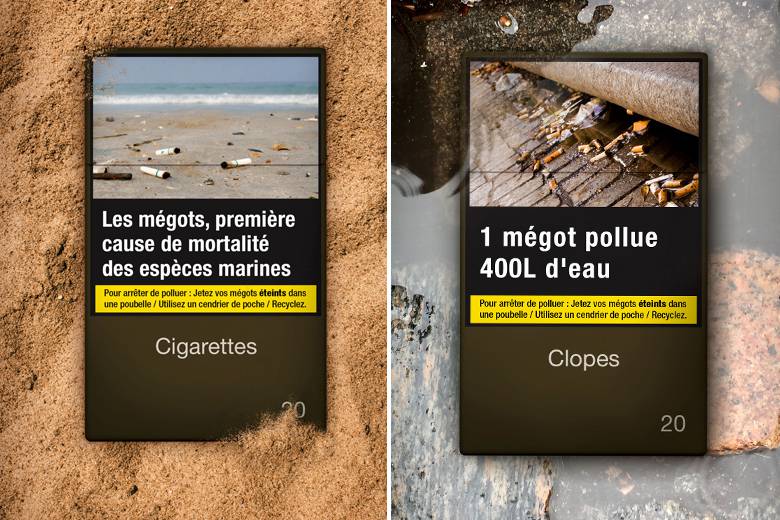 Φωτογραφίες στα πακέτα τσιγάρων για τις επιπτώσεις στο περιβάλλον από τα αποτσίγαρα