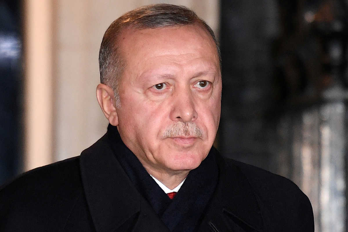 FILE PHOTO: Turkey's President Tayyip Erdogan leaves Downing Street after talks with Britain's Prime Minister Boris Johnson and other heads of state, ahead of the NATO summit in Watford, in London, Britain December 3, 2019. Daniel Leal-Olivas