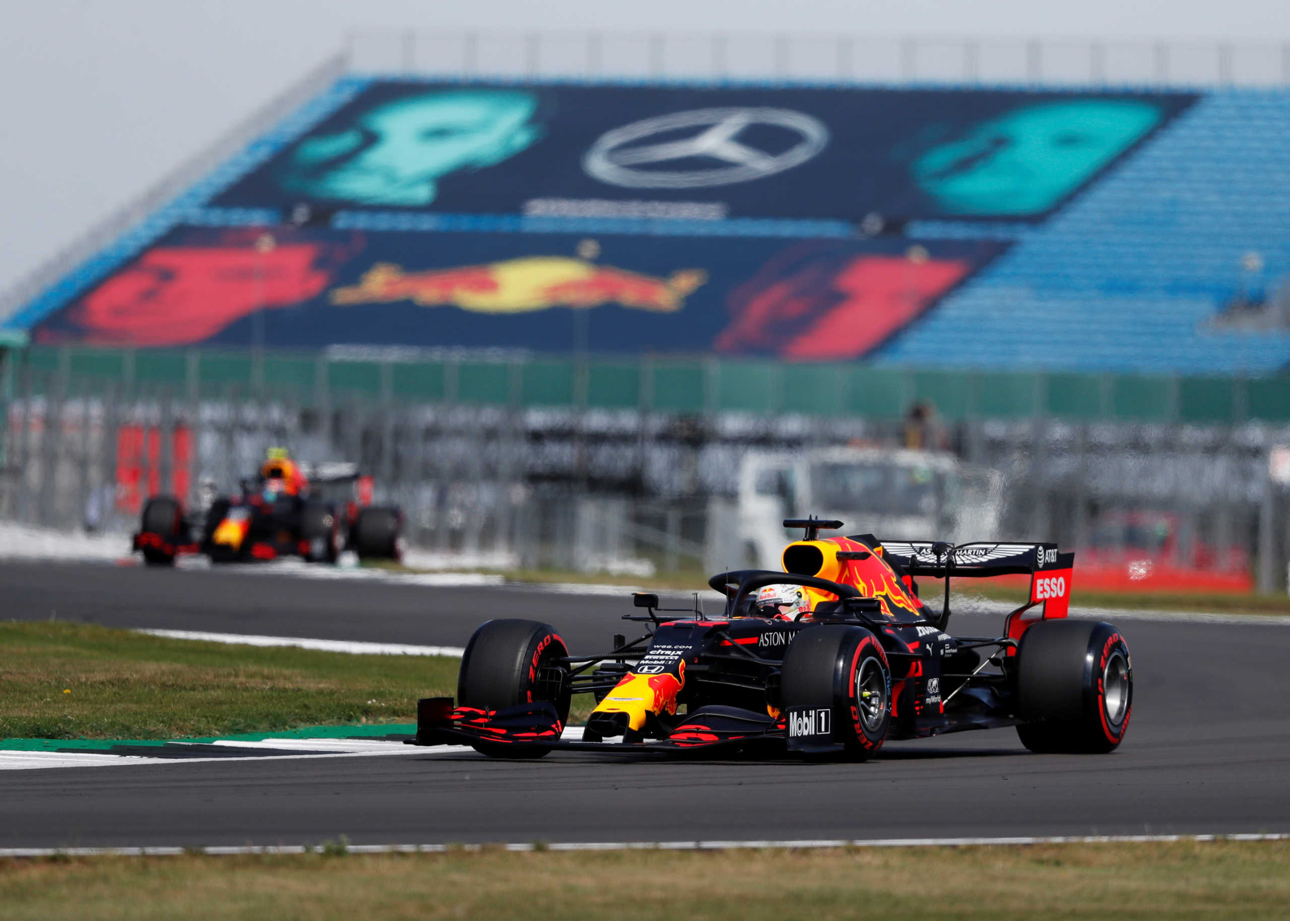 Formula One F1 - 70th Anniversary Grand Prix - Silverstone Circuit, Silverstone, Britain - August 8, 2020  Red Bull's Max Verstappen in action during practice  Frank Augstein