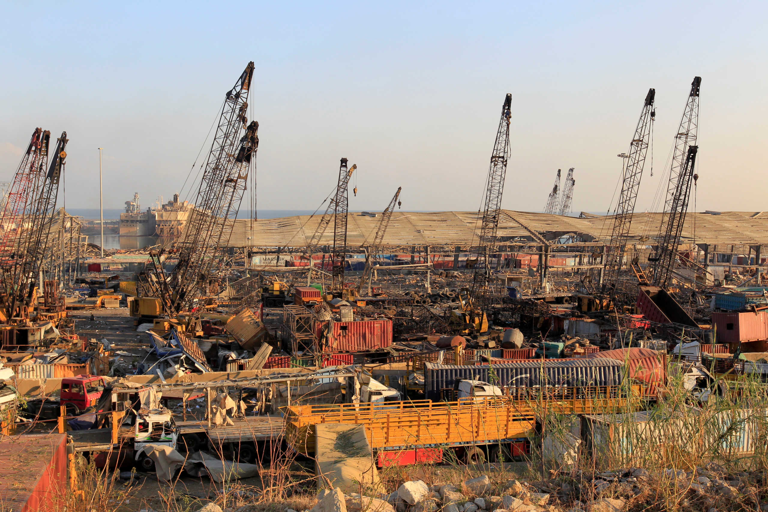 A view shows damages at the site of Tuesday's blast in Beirut's port area, Lebanon August 5, 2020. REUTERS
