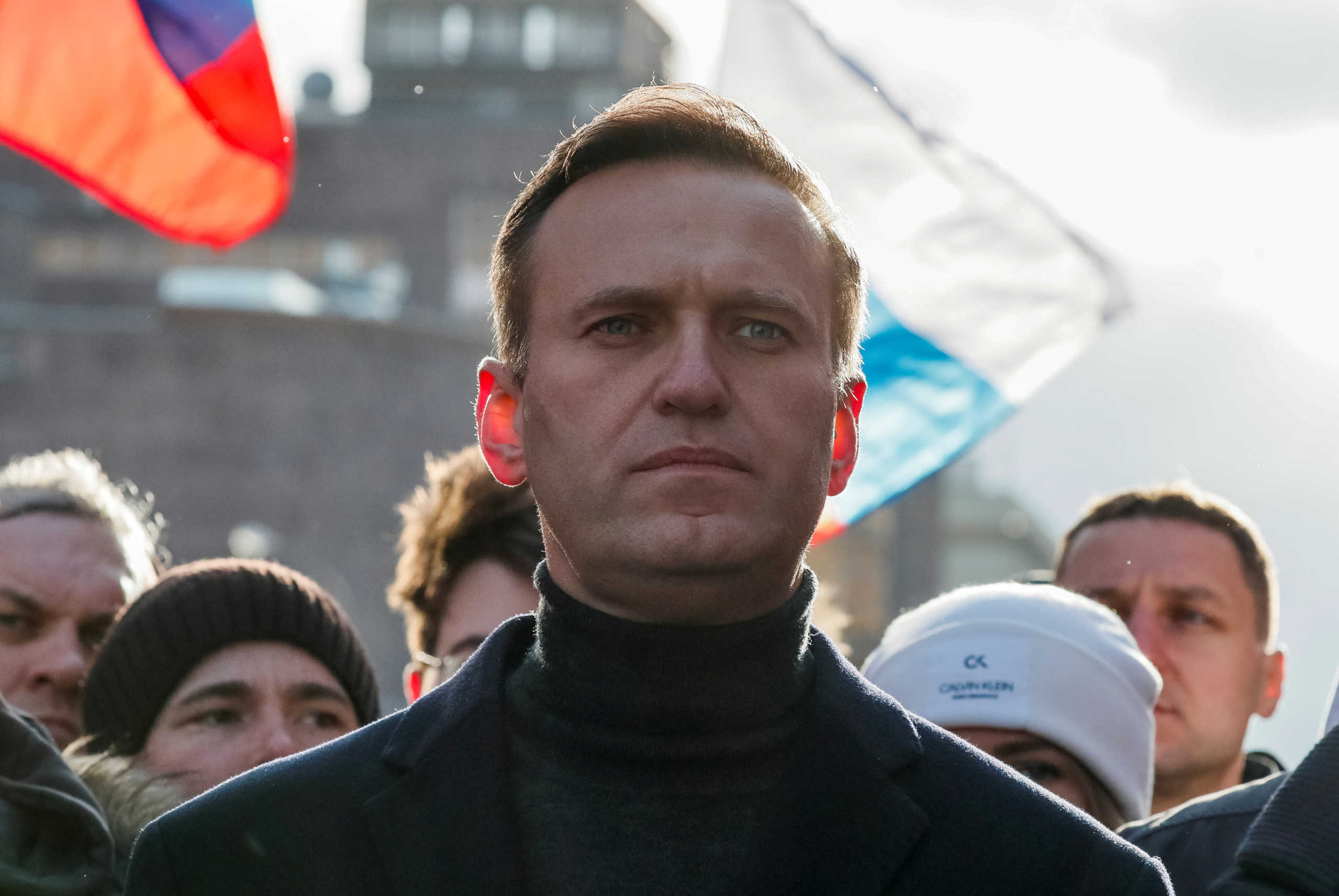 FILE PHOTO: Russian opposition politician Alexei Navalny takes part in a rally to mark the 5th anniversary of opposition politician Boris Nemtsov's murder and to protest against proposed amendments to the country's constitution, in Moscow, Russia February 29, 2020. REUTERS