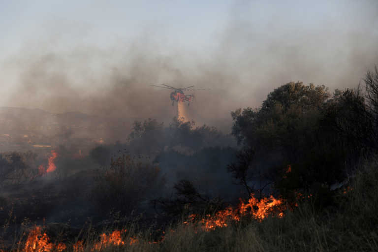 Ανάβυσσος: Σε ύφεση η μεγάλη φωτιά που έκαψε σπίτια – Παραμένουν ισχυρές δυνάμεις στην περιοχή (pics, video)
