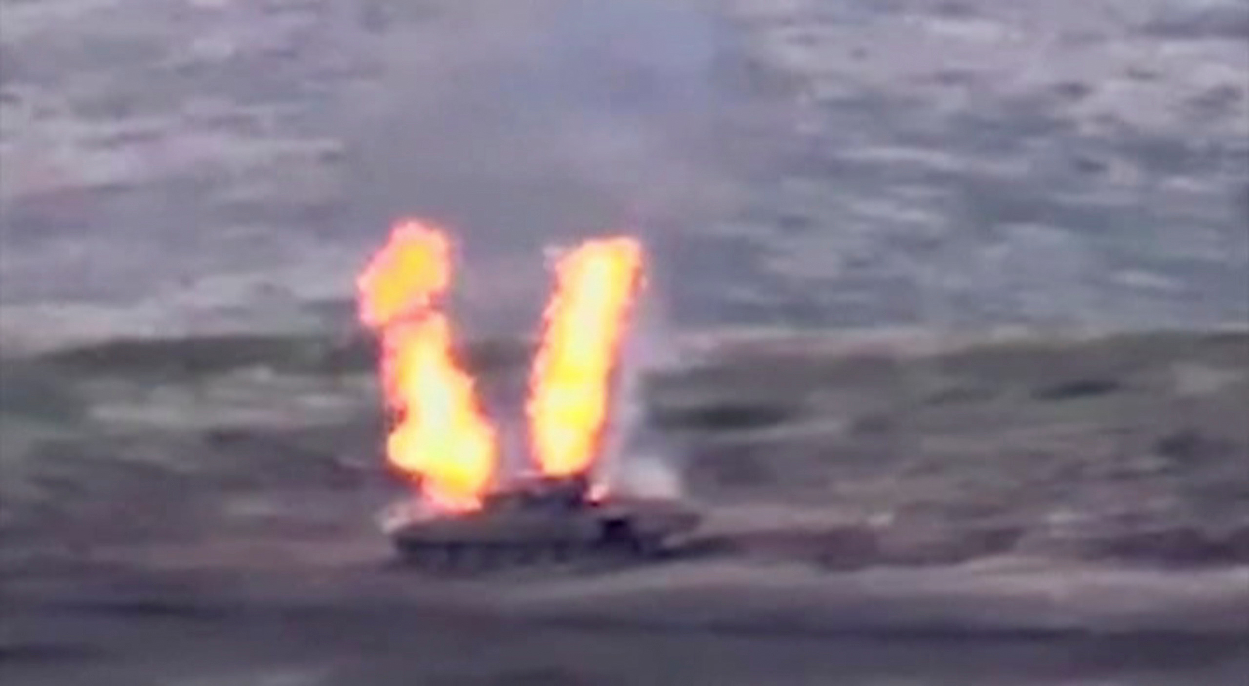 A still image from a video released by the Armenian Defence Ministry shows what is said to be an Azerbaijani armoured vehicle destroyed by Armenian armed forces in the breakaway region of Nagorno-Karabakh, in this still image from footage released September 27, 2020. Defence Ministry of Armenia