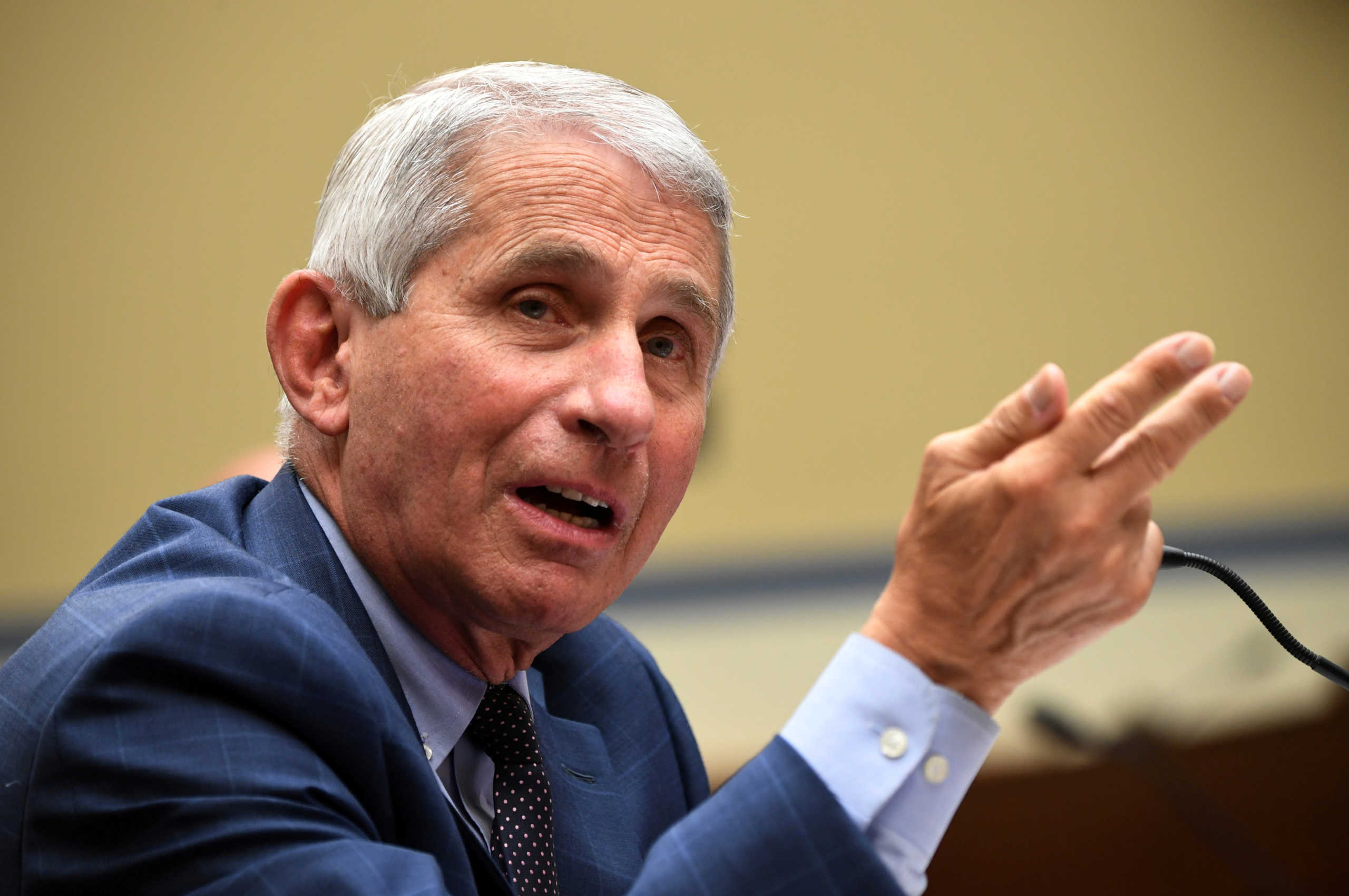FILE PHOTO: Dr. Anthony Fauci, director of the National Institute for Allergy and Infectious Diseases, testifies during the House Select Subcommittee on the Coronavirus Crisis hearing in Washington, D.C., U.S., July 31, 2020. Kevin Dietsch