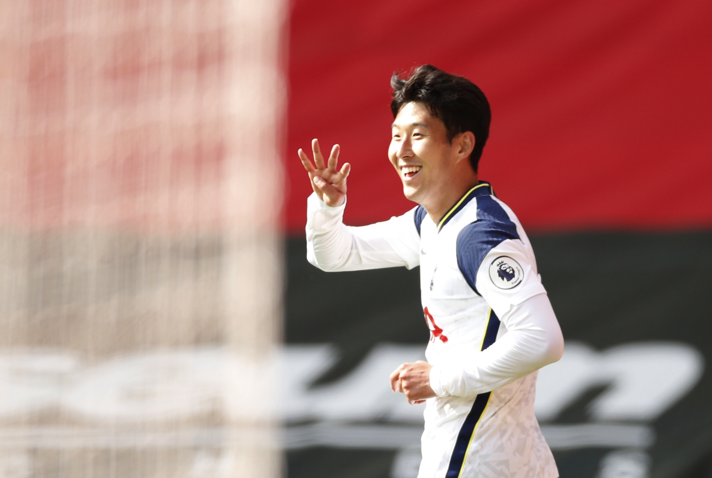 Soccer Football - Premier League - Southampton v Tottenham Hotspur - St Mary's Stadium, Southampton, Britain - September 20, 2020 Tottenham Hotspur's Son Heung-min celebrates scoring their fourth goal Pool via REUTERS