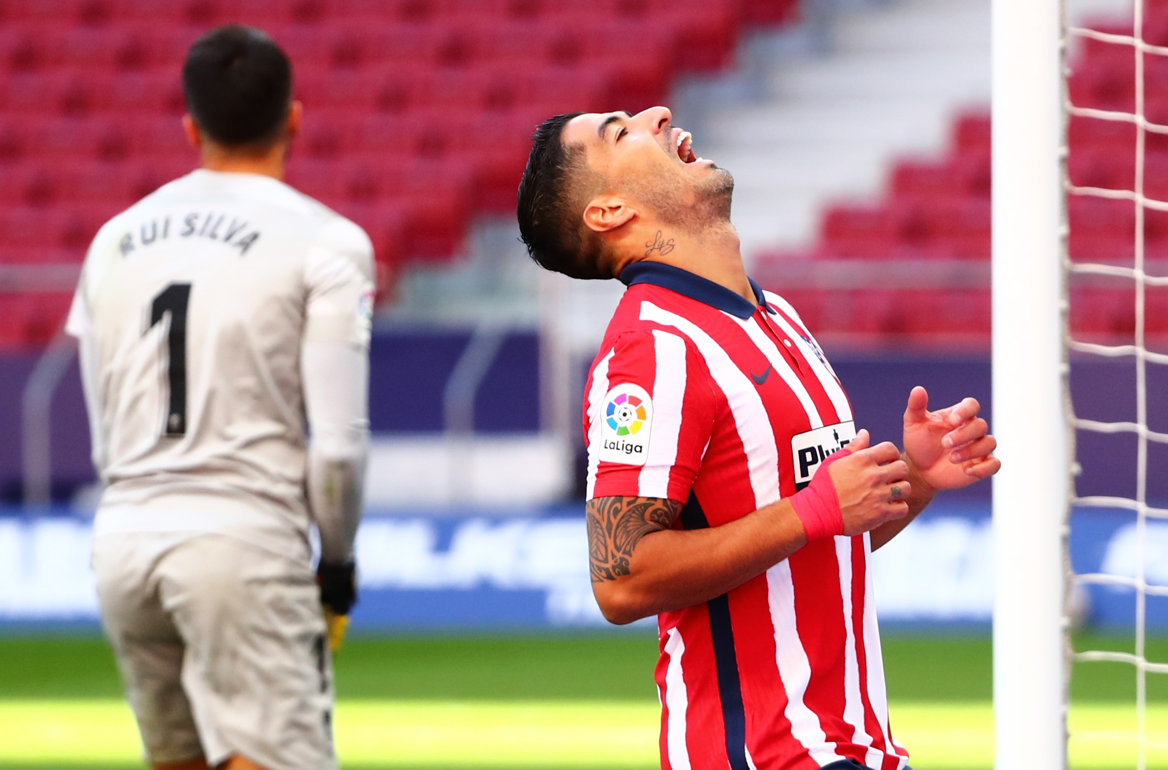 Soccer Football - La Liga Santander - Atletico Madrid v Granada - Wanda Metropolitano, Madrid, Spain - September 27, 2020. Atletico Madrid's Luis Suarez reacts REUTERS