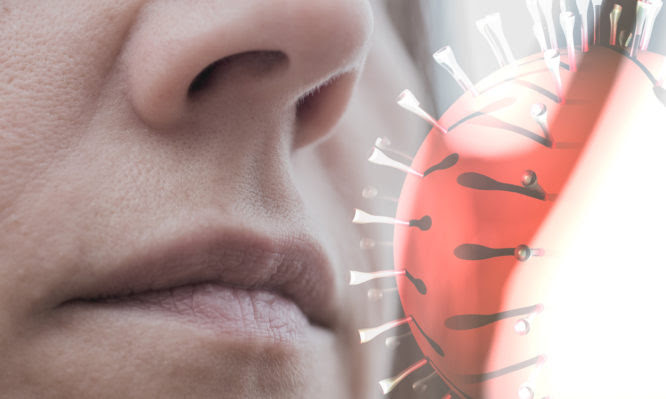 inhaling coronavirus through airborne transmission