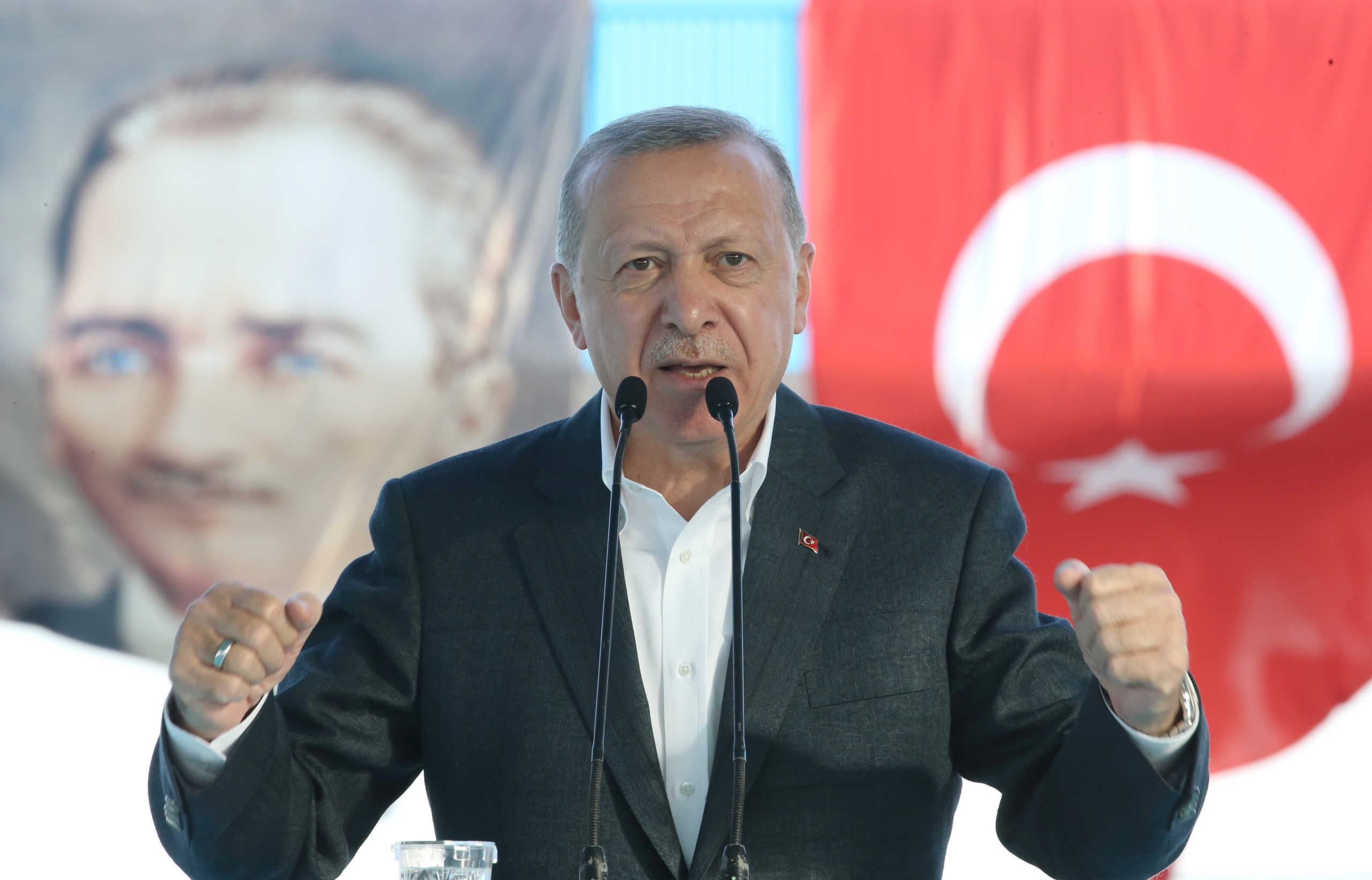 Turkish President Tayyip Erdogan delivers a speech during a ceremony in Ankara, Turkey, September 4, 2020. Presidential Press Office