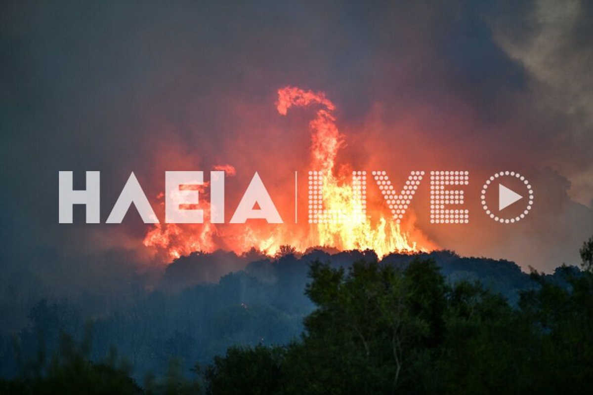 Ανεξέλεγκτη η φωτιά στην Ηλεία! Μάχη των πυροσβεστών για να γλιτώσουν τα σπίτια! (video)