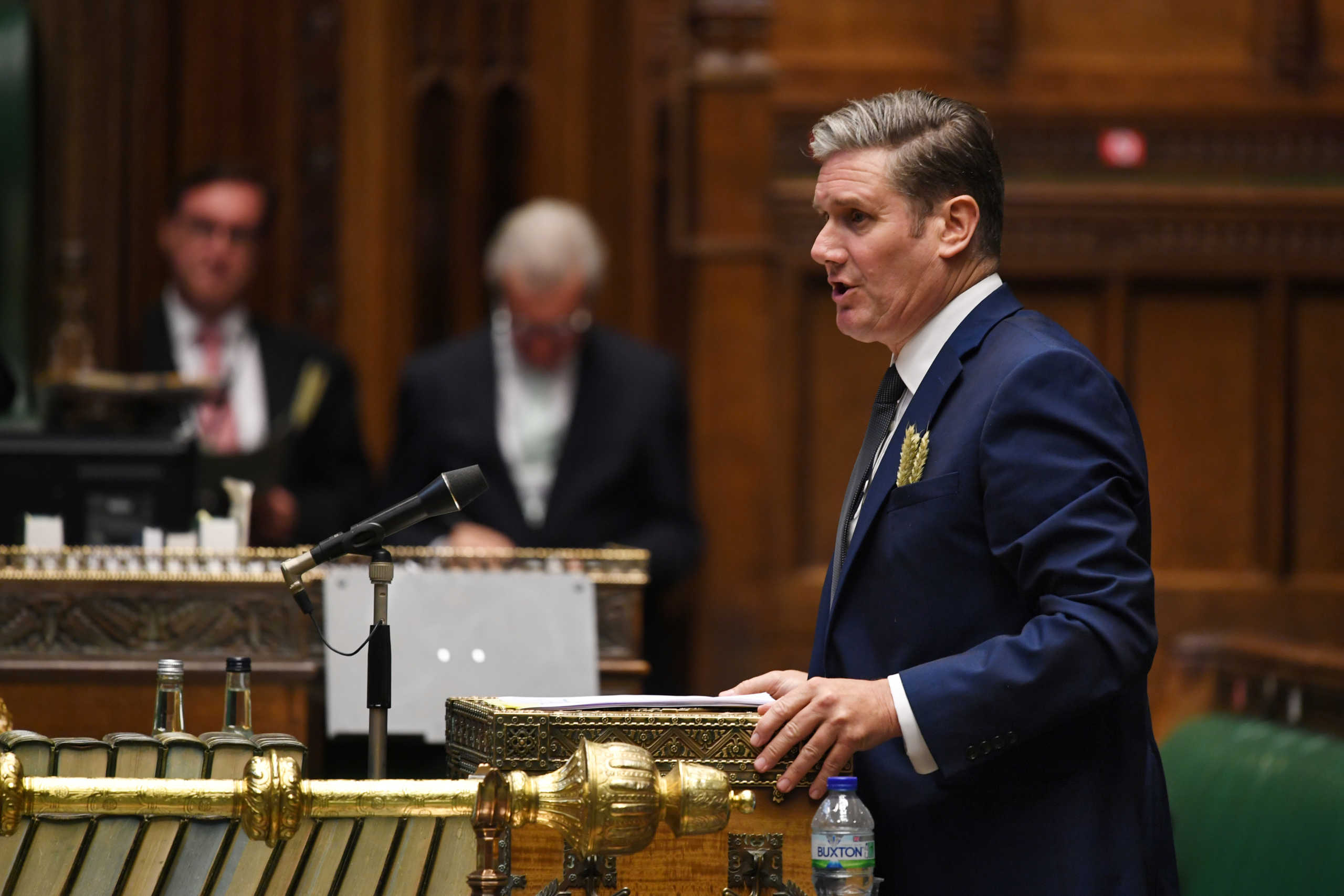 Britain's opposition Labour Party leader Keir Starmer speaks during question period at the House of Commons in London, Britain September 9, 2020. UK Parliament