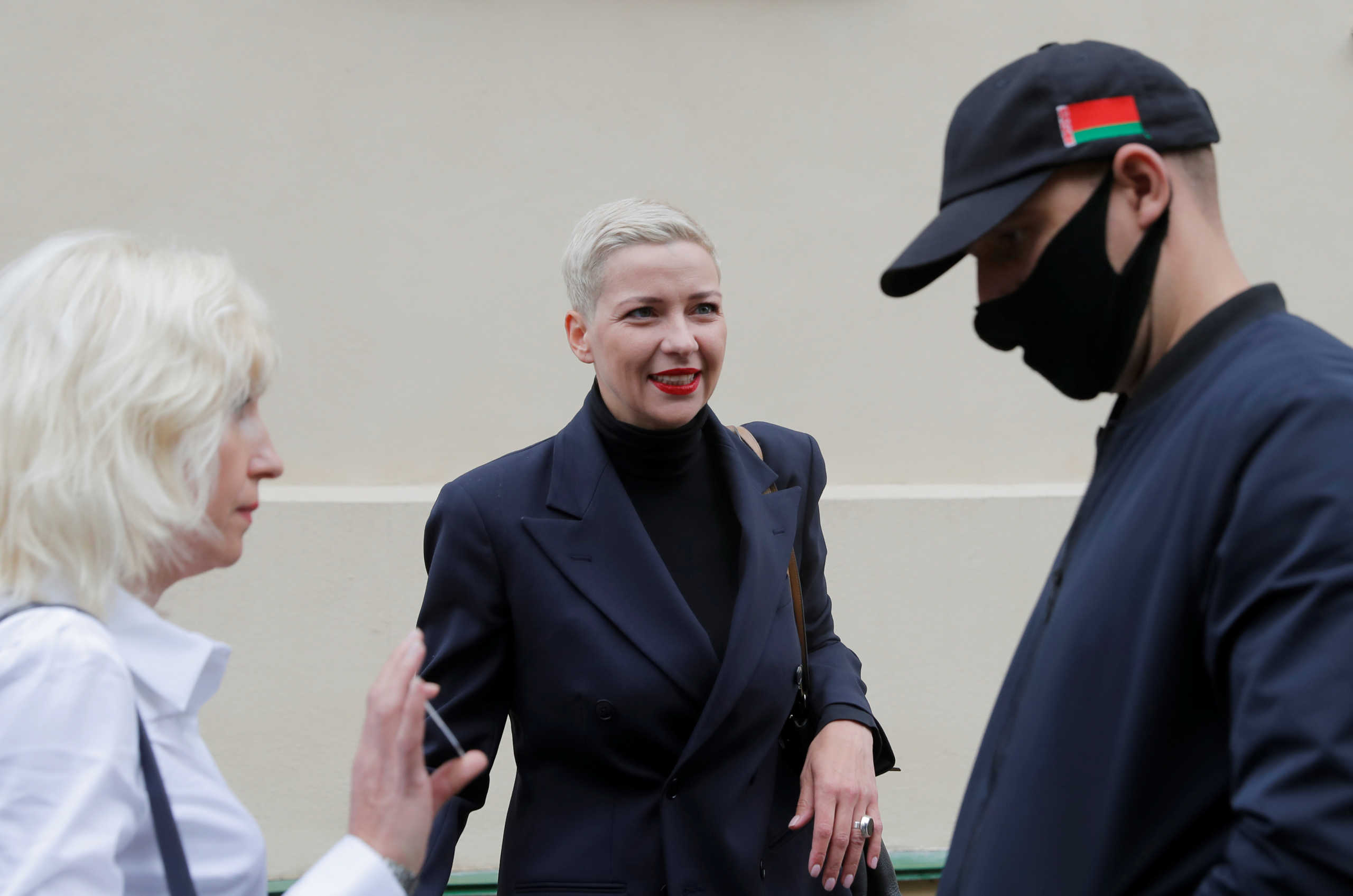 Belarusian opposition politician Maria Kolesnikova arrives for questioning at the Investigative Committee in Minsk, Belarus August 27, 2020. REUTERS