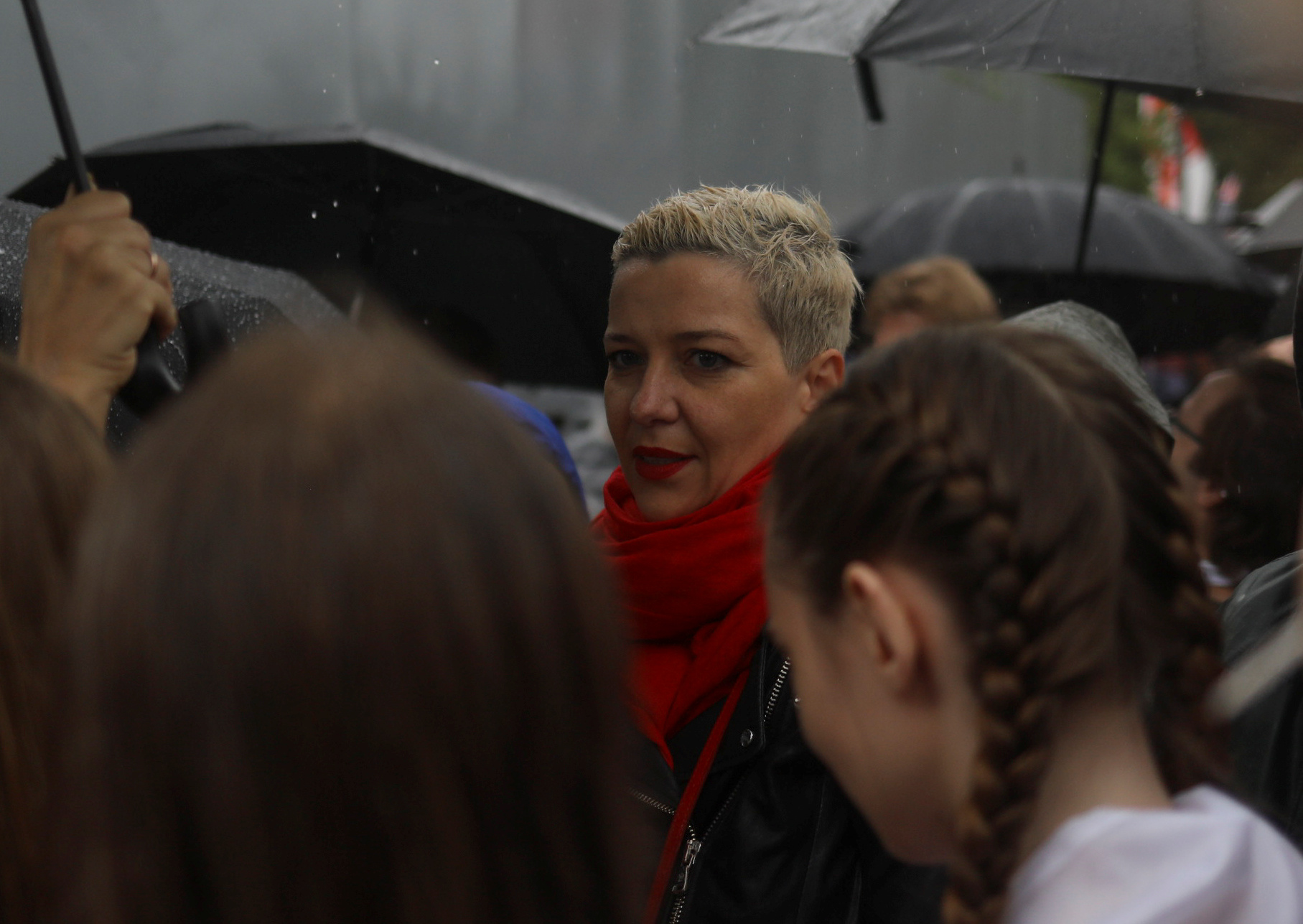 Belarusian opposition politician Maria Kolesnikova attends a rally to protest against police brutality and to reject the presidential election results in Minsk, Belarus September 6, 2020. Tut.By via REUTERS  ATTENTION EDITORS - THIS IMAGE HAS BEEN SUPPLIED BY A THIRD PARTY. NO RESALES. NO ARCHIVES.