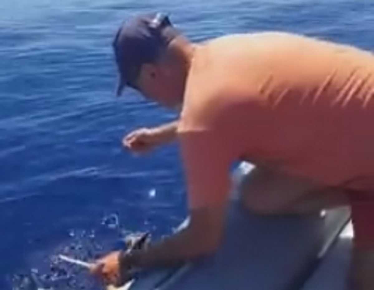 Κρήτη: Η βόλτα και το ψάρεμα πέρασαν σε δεύτερη μοίρα! Δείτε το βίντεο που κάνει θραύση στο διαδίκτυο
