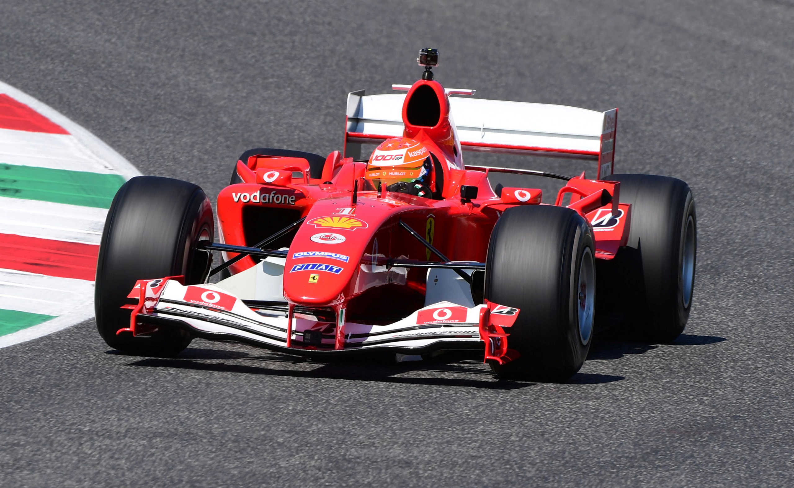 FILE PHOTO: Formula One F1 - Tuscan Grand Prix - Mugello, Scarperia e San Piero, Italy - September 13, 2020 Mick Schumacher drives the Ferrari F2004 of his father Michael Schumacher during a display run before the race Pool via REUTERS