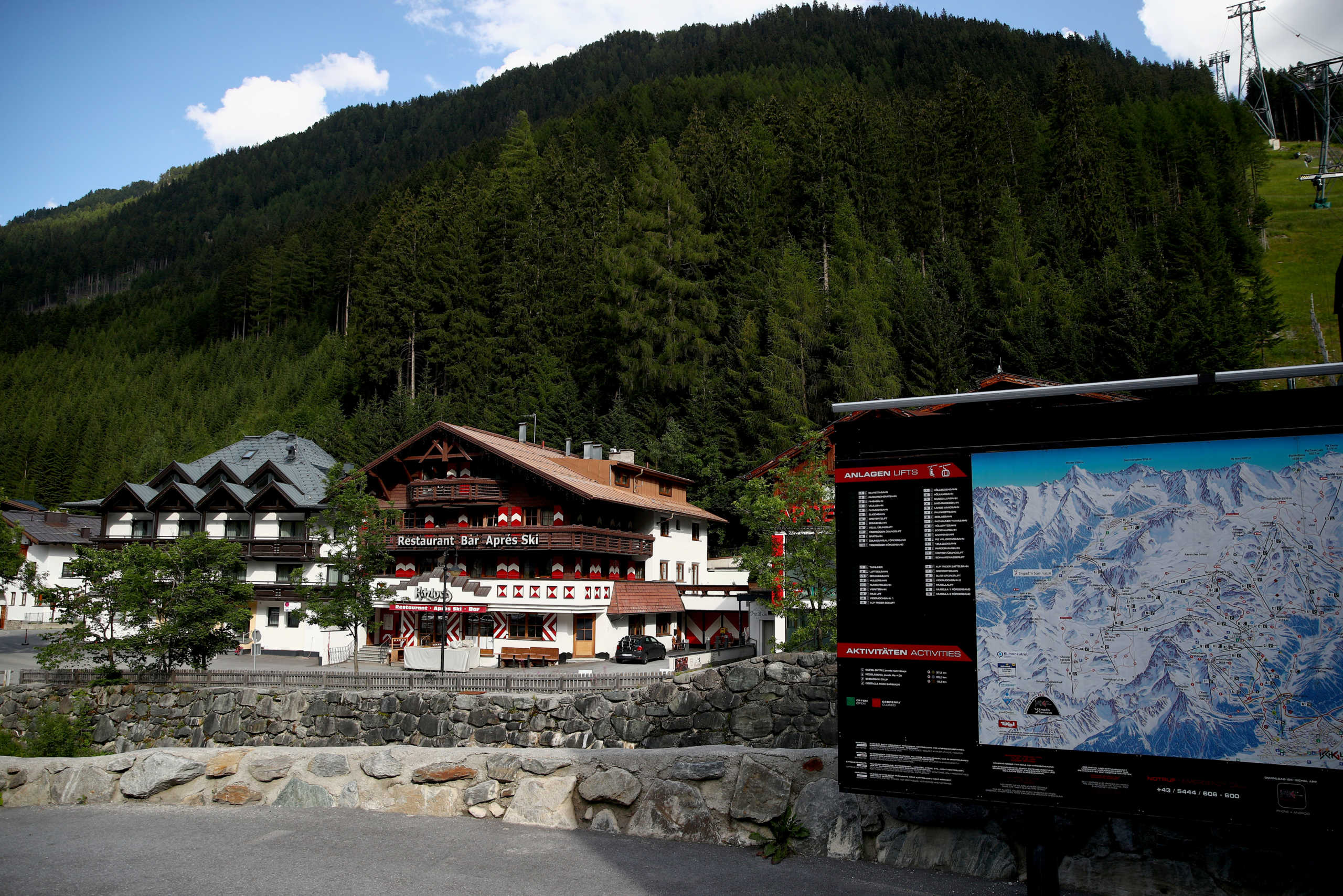 A general view of the Kitzloch apres-ski bar in Ischgl, Austria, July 23, 2020. Hundreds of Austrians were infected and thousands of foreign tourists say they were too as the coronavirus found a breeding ground in crowded apres-ski bars in the ski resort of Ischgl in February and early March. Picture taken July 23, 2020. REUTERS