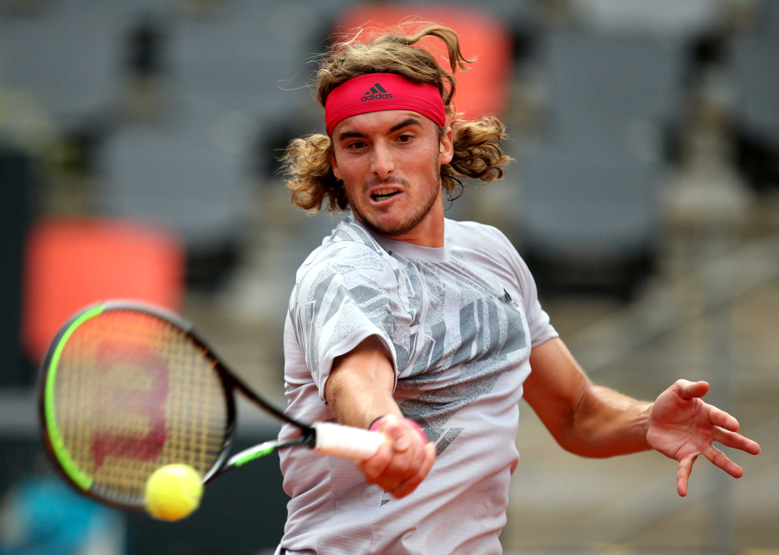 Tennis - ATP 500 - Hamburg European Open - Am Rothenbaum, Hamburg, Germany - September 24, 2020    Greece's Stefanos Tsitsipas in action during his second round match against Uruguay's Pablo Cuevas  REUTERS