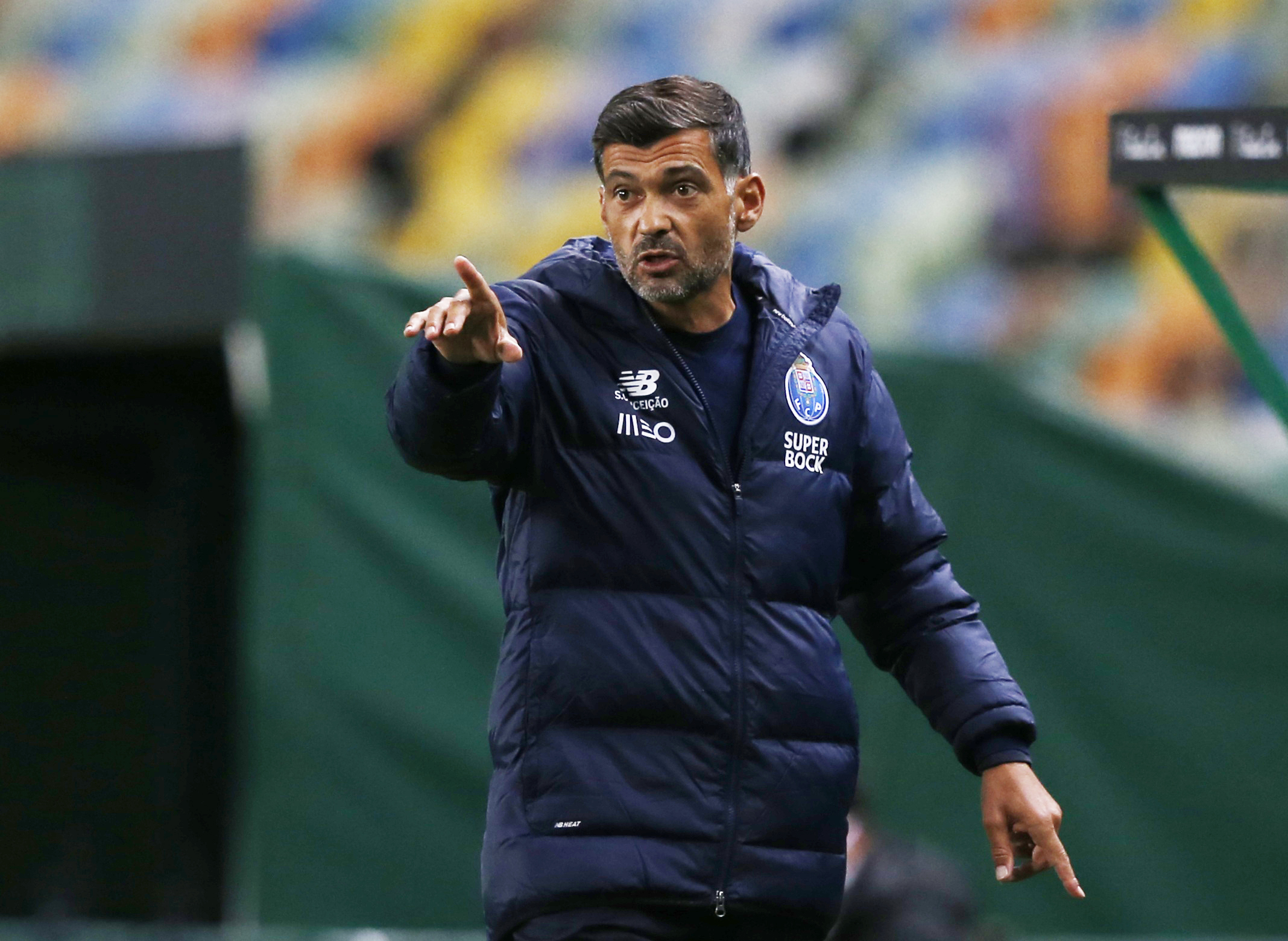 Soccer Football - Primeira Liga - Sporting CP v FC Porto - Estadio Jose Alvalade, Lisbon, Portugal - October 17, 2020  FC Porto coach Sergio Conceicao reacts REUTERS