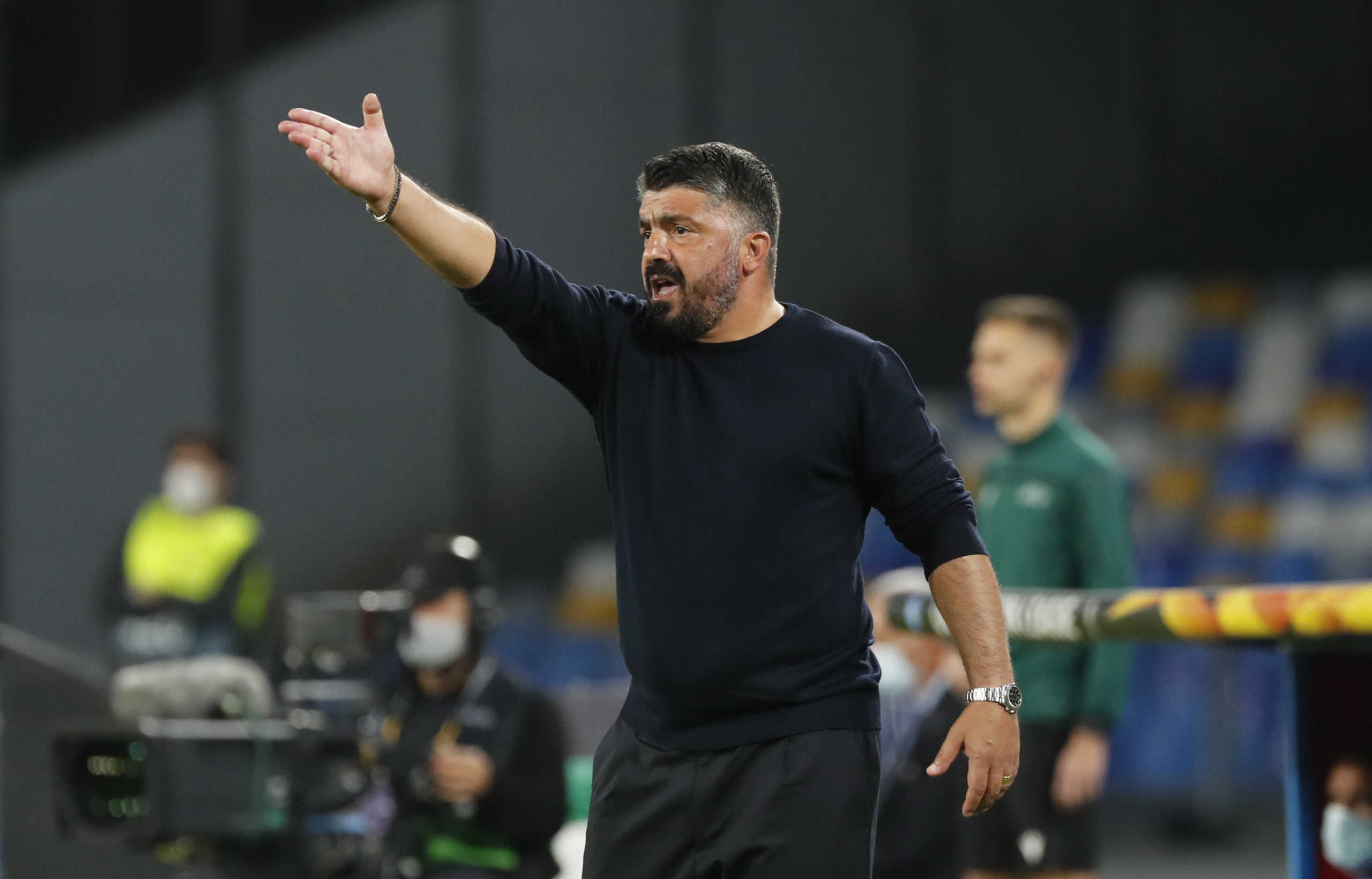 Soccer Football - Europa League - Group F - Napoli v AZ Alkmaar - Stadio San Paolo, Naples, Italy - October 22, 2020 Napoli coach Gennaro Gattuso REUTERS