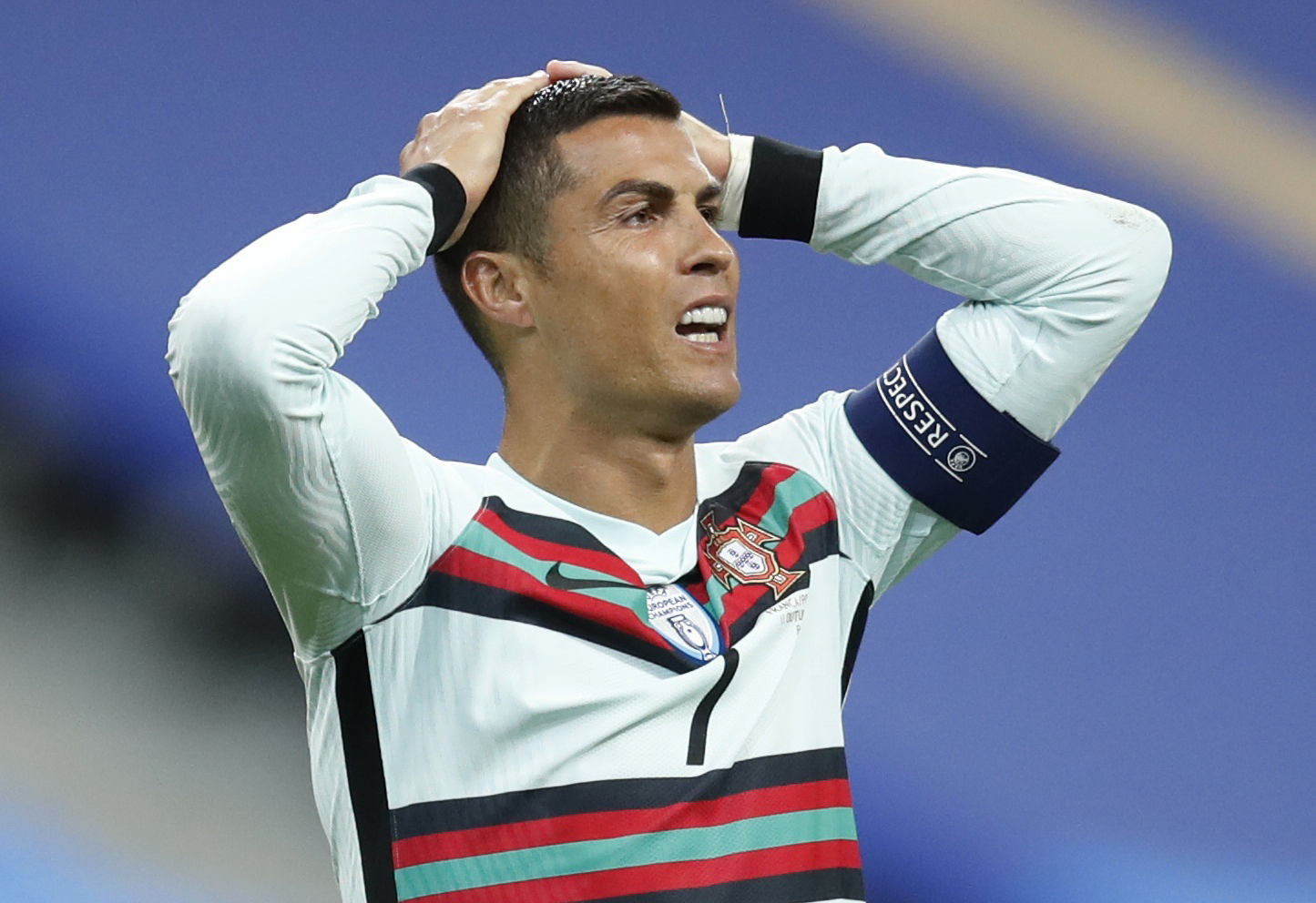 Soccer Football - UEFA Nations League - League A - Group 3 - France v Portugal - Stade De France, Paris, France - October 11, 2020 Portugal's Cristiano Ronaldo reacts REUTERS