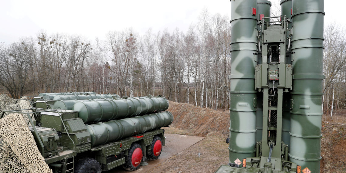 FILE PHOTO: A new S-400 "Triumph" surface-to-air missile system is shown after its stationing at a military base outside the town of Gvardeysk near Kaliningrad, Russia, March 11, 2019. REUTERS