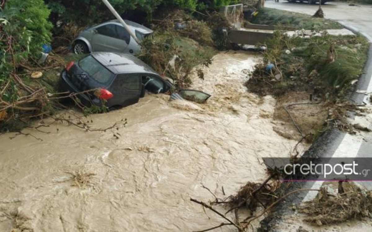 Πλημμύρες στο Ηράκλειο Κρήτης