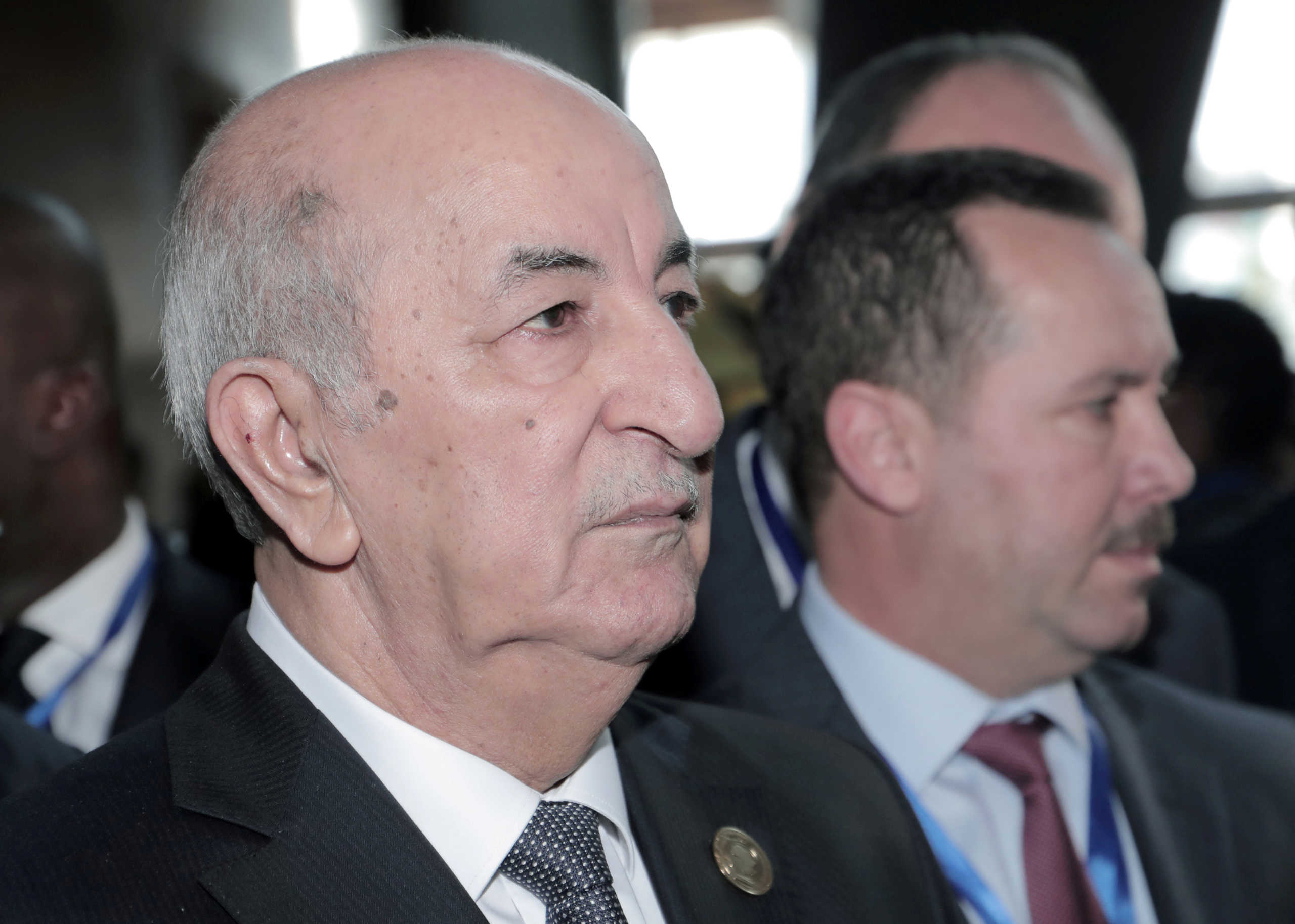 FILE PHOTO: Algerian President Abdelmadjid Tebboune arrives for the opening of the 33rd Ordinary Session of the Assembly of the Heads of State and the Government of the African Union (AU) in Addis Ababa, Ethiopia, February 9, 2020. REUTERS