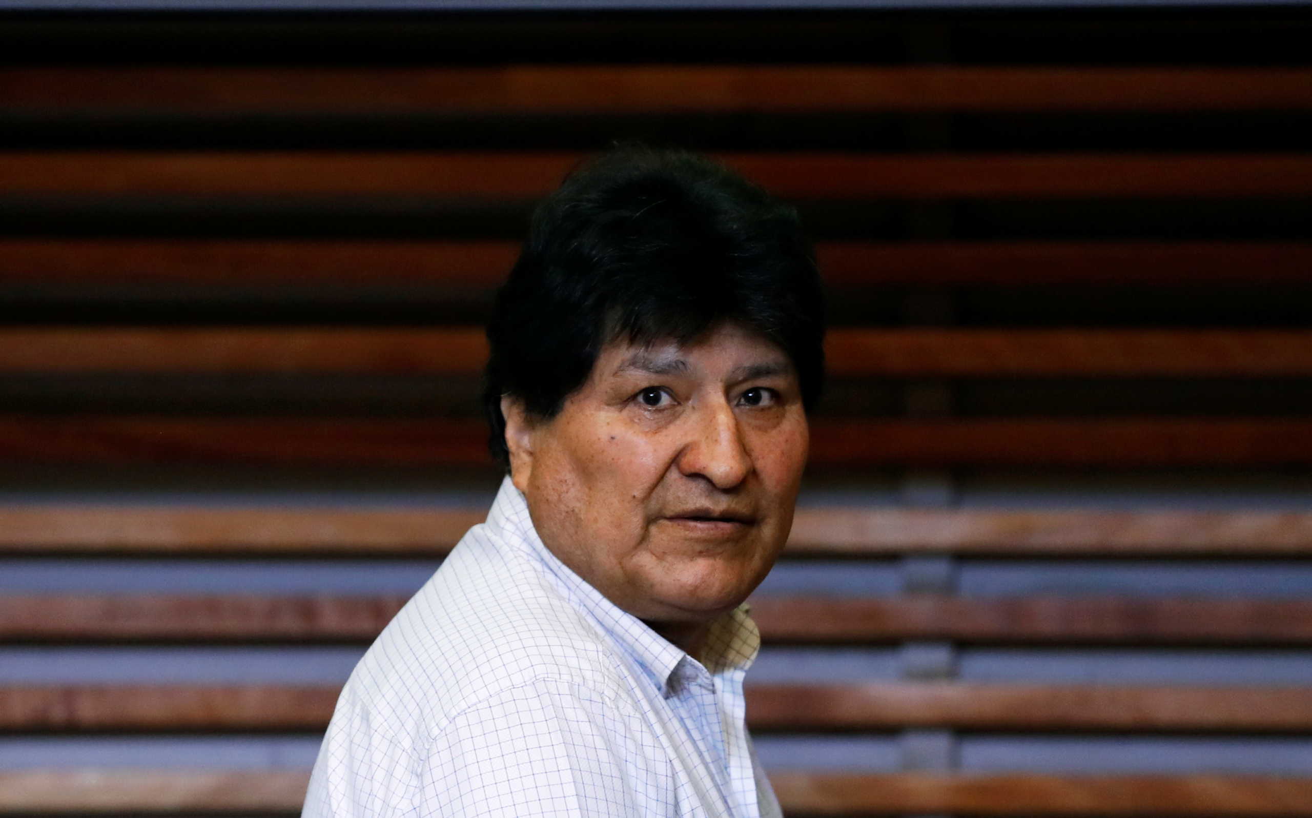 Former Bolivian President Evo Morales leaves after attending a news conference in Buenos Aires, Argentina October 22, 2020. REUTERS
