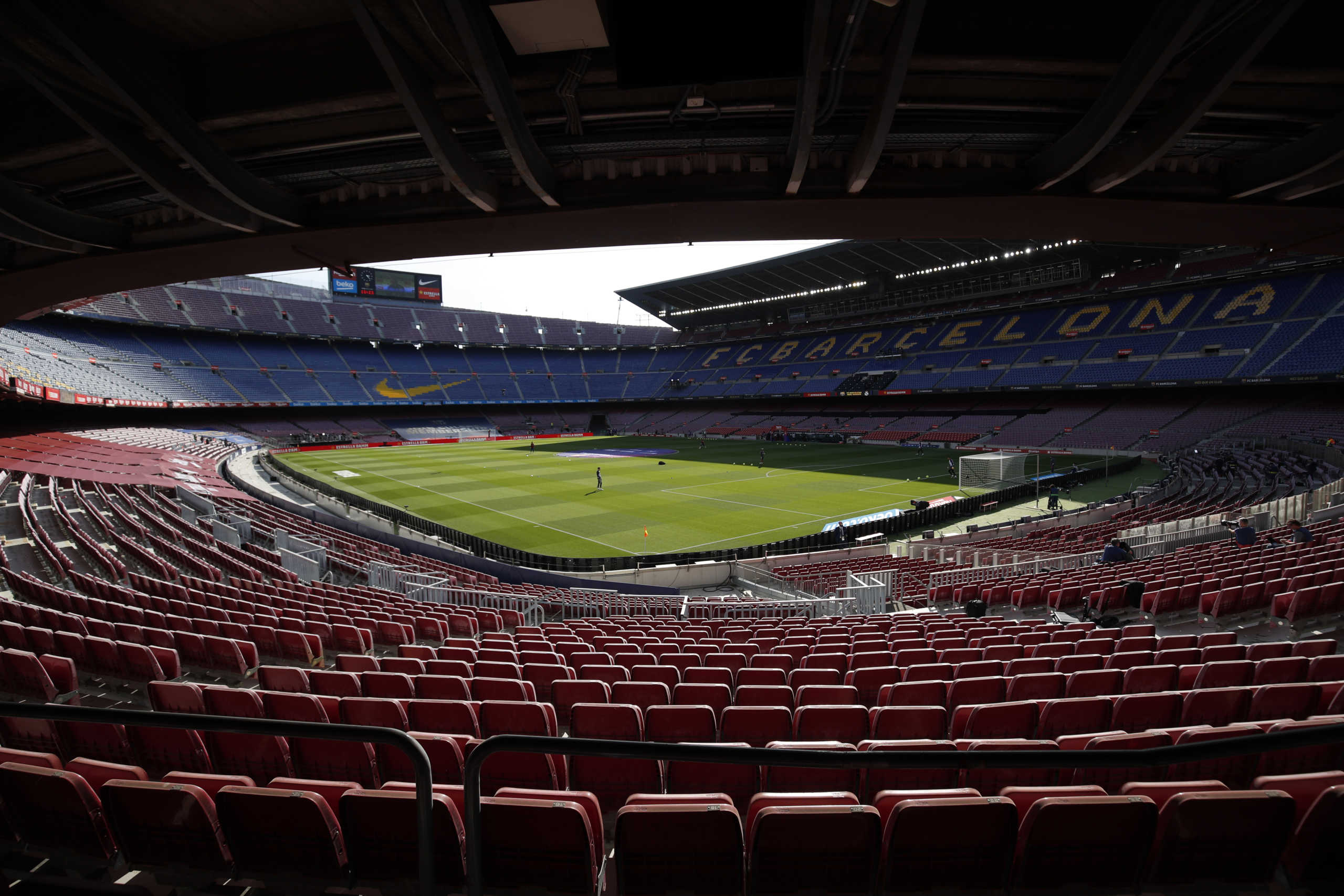 Soccer Football - La Liga Santander - FC Barcelona v Real Madrid - Camp Nou, Barcelona, Spain - October 24, 2020 General view inside the stadium before the match REUTERS