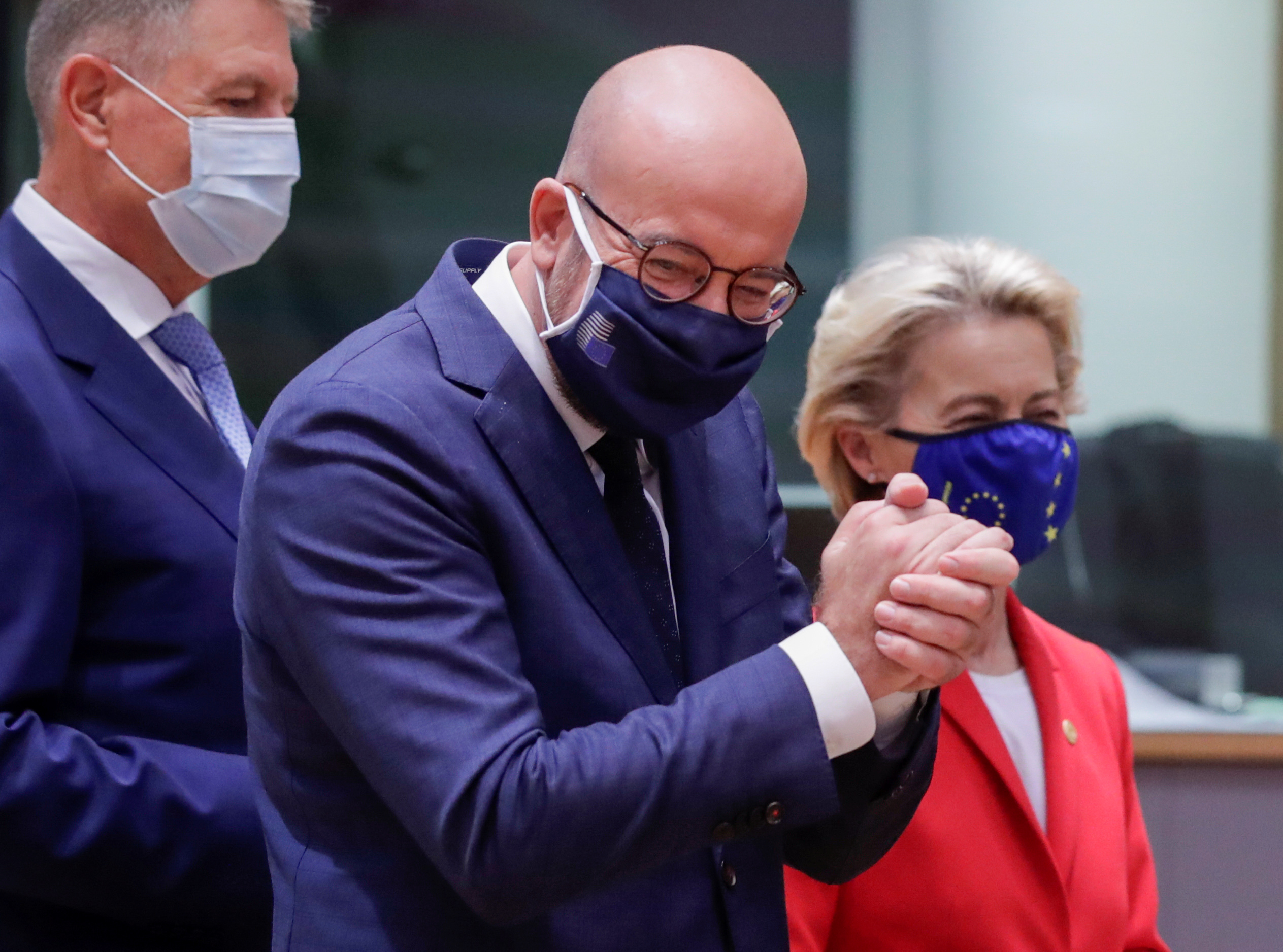 European Council President Charles Michel reacts at the start of the second face-to-face European Union summit since the coronavirus disease (COVID-19) outbreak, in Brussels, Belgium October 1, 2020. Olivier Hoslet
