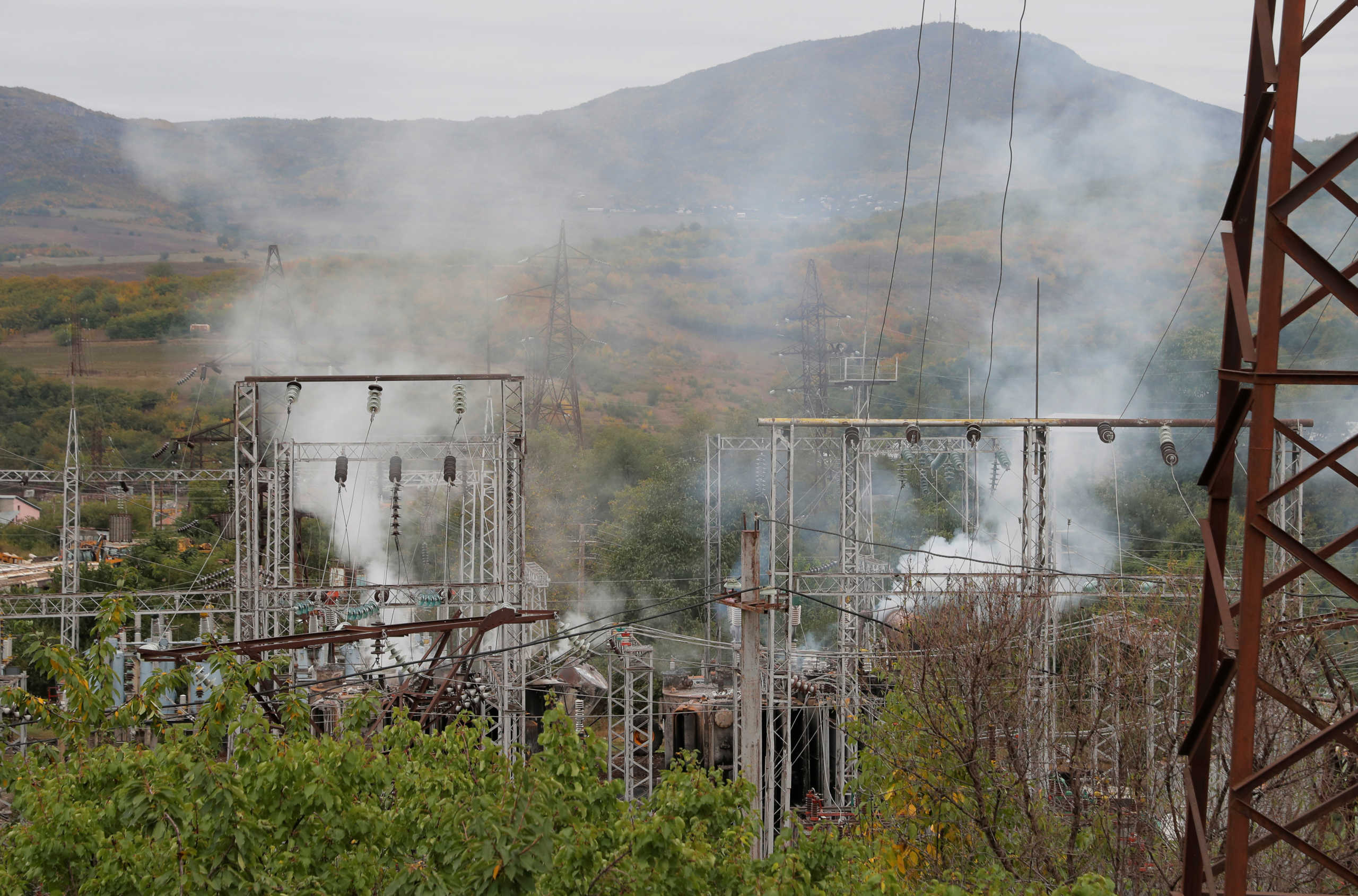 Aftermath of recent shelling during a military conflict over the breakaway region of Nagorno-Karabakh in Stepanakert October 7, 2020. REUTERS