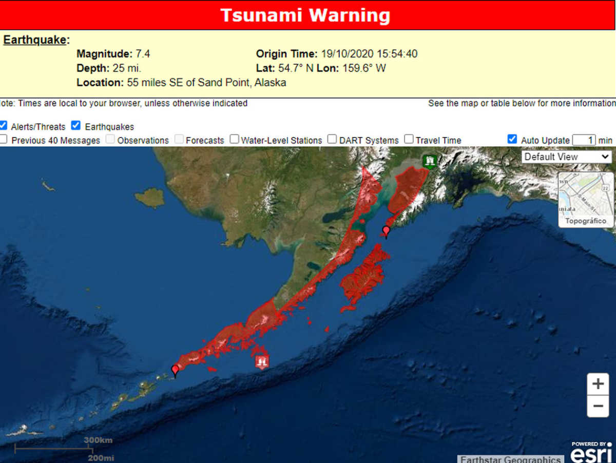 Μεγάλος σεισμός στην Αλάσκα και προειδοποίηση για τσουνάμι (video)