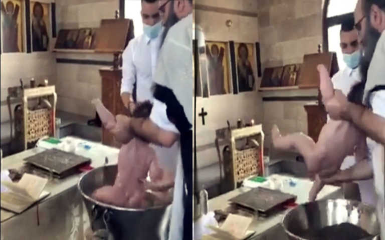 εικόνες από βάφτιση στην Κύπρο