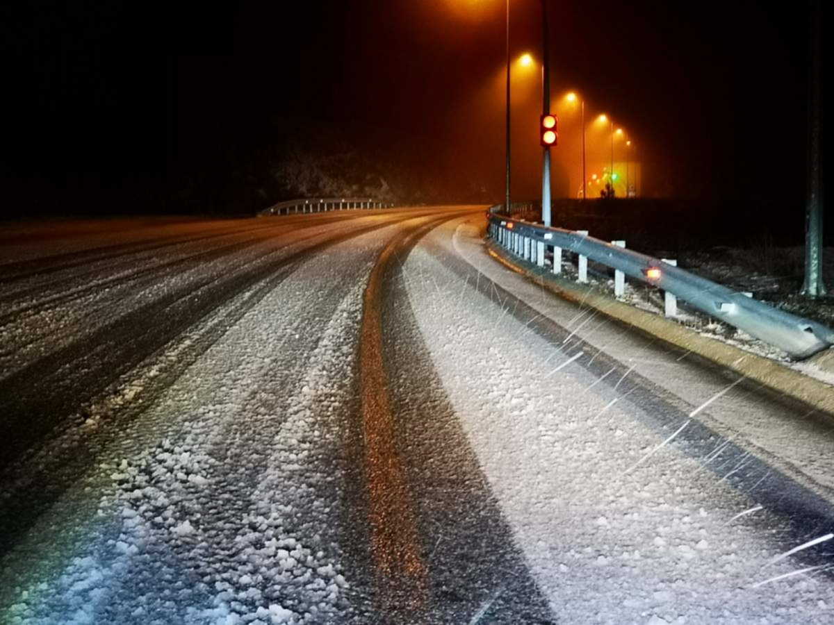Κομοτηνή: Χιονόπτωση στον αυτοκινητόδρομο Νυμφαίας – Βουλγαρίας (pics)