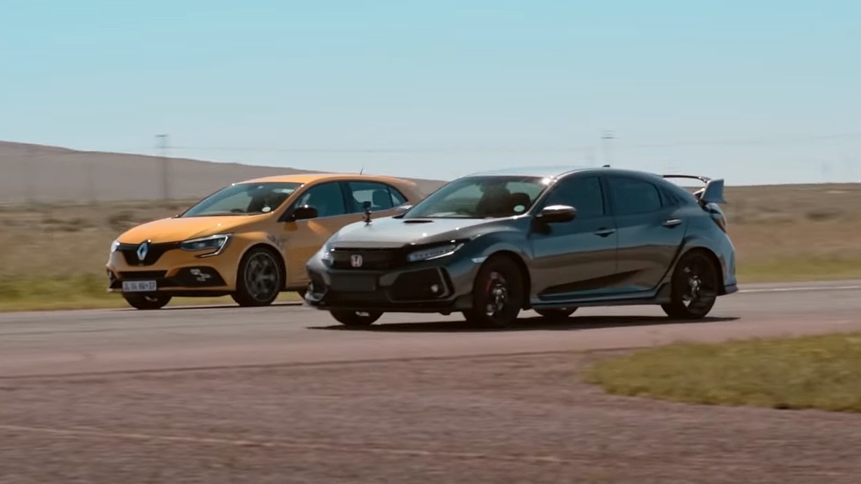 Κόντρα μεταξύ Honda Civic Type R και Renault Megane RS Trophy [video]