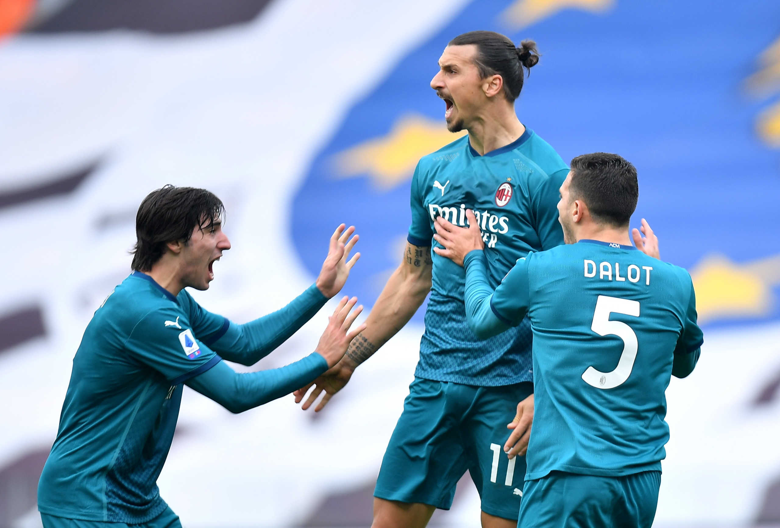 Soccer Football - Serie A - Udinese v AC Milan - Dacia Arena, Udine, Italy - November 1, 2020  AC Milan's Zlatan Ibrahimovic celebrates scoring their second goal REUTERS