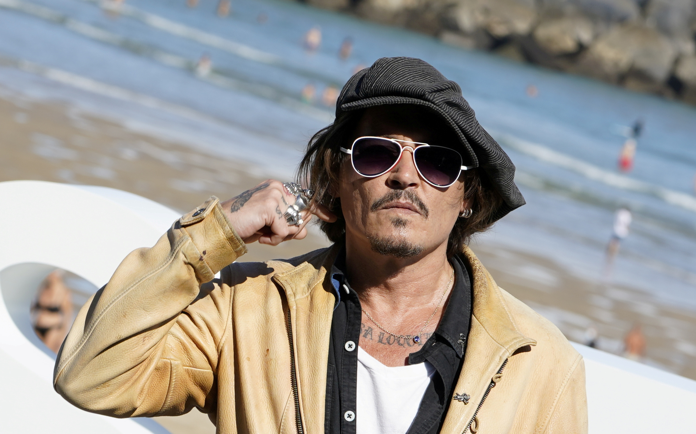 FILE PHOTO: Actor and producer Johnny Depp takes part in a photocall to promote the documentary "Crock Of Gold: A few rounds with Shane Macgowan", at the San Sebastian Film Festival, in San Sebastian, Spain, September 20, 2020. REUTERS