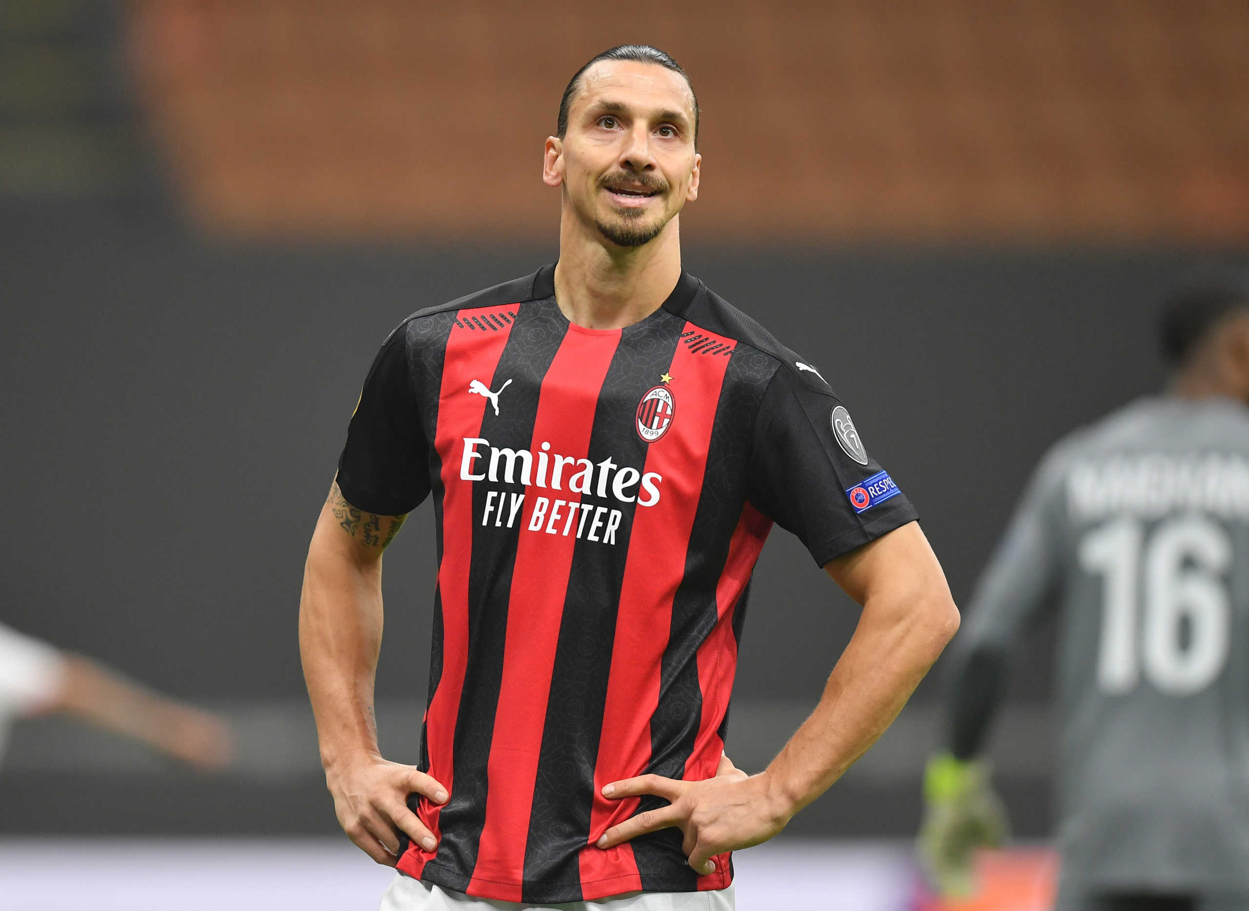 Soccer Football - Europa League - Group H - AC Milan v Lille - San Siro, Milan, Italy - November 5, 2020 AC Milan's Zlatan Ibrahimovic reacts REUTERS