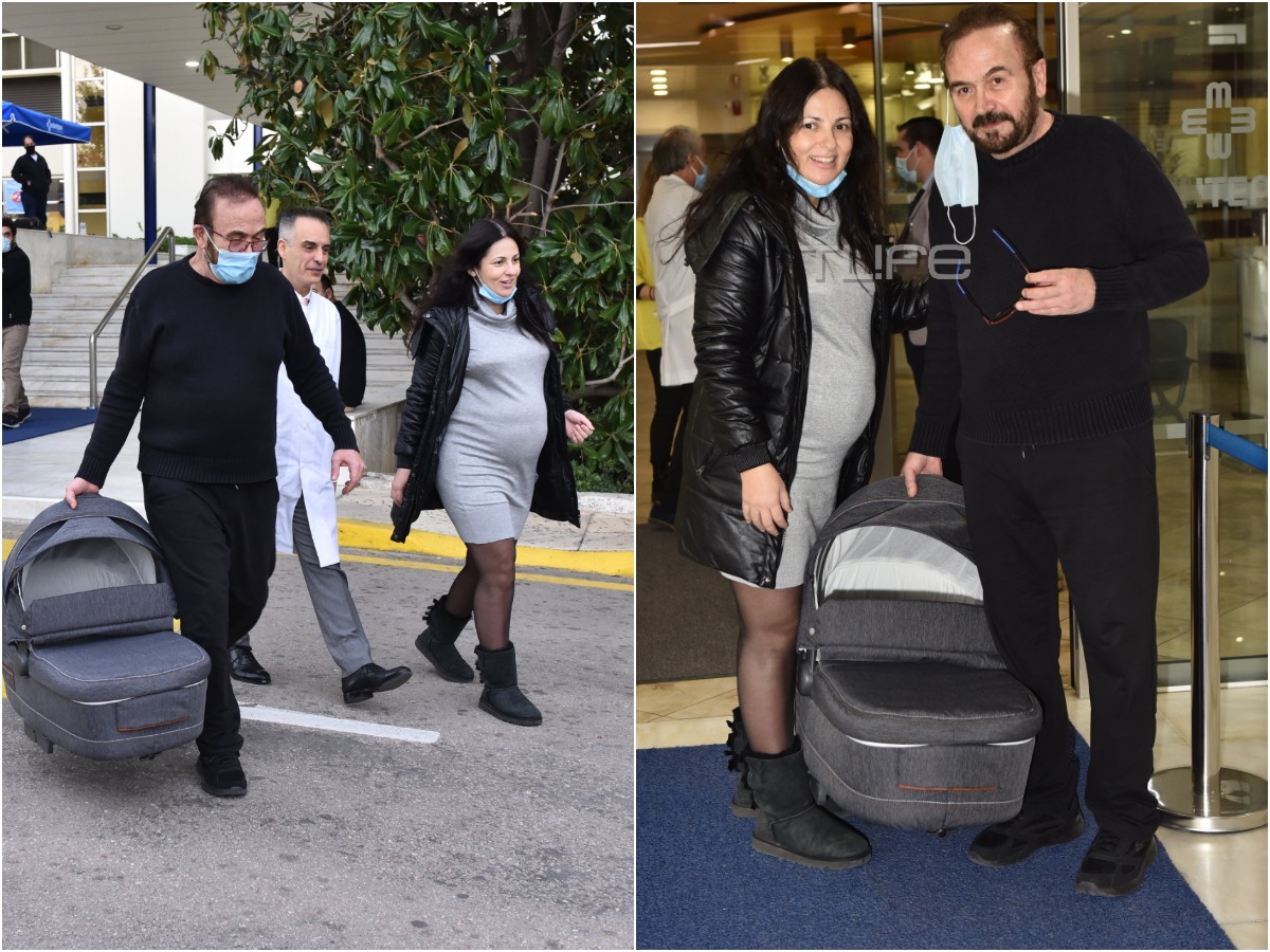 Σταμάτης Γονίδης: Οι πρώτες φωτογραφίες με την σύζυγό του μετά την έξοδο από το μαιεύτήριο