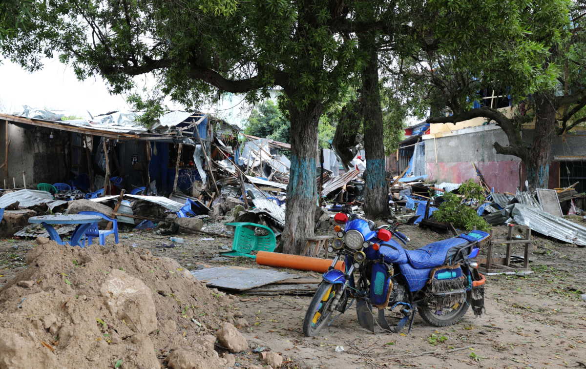 A general view shows the scene of a suicide explosion at a restaurant near a police academy, in Mogadishu, Somalia November 17, 2020. REUTERS