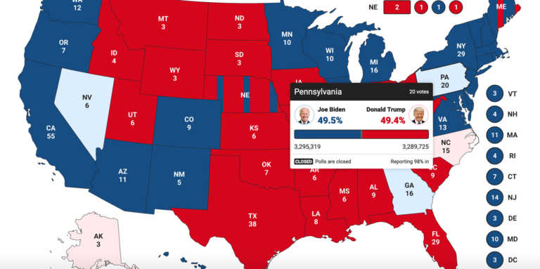 χάρτης αμερικανικές εκλογές