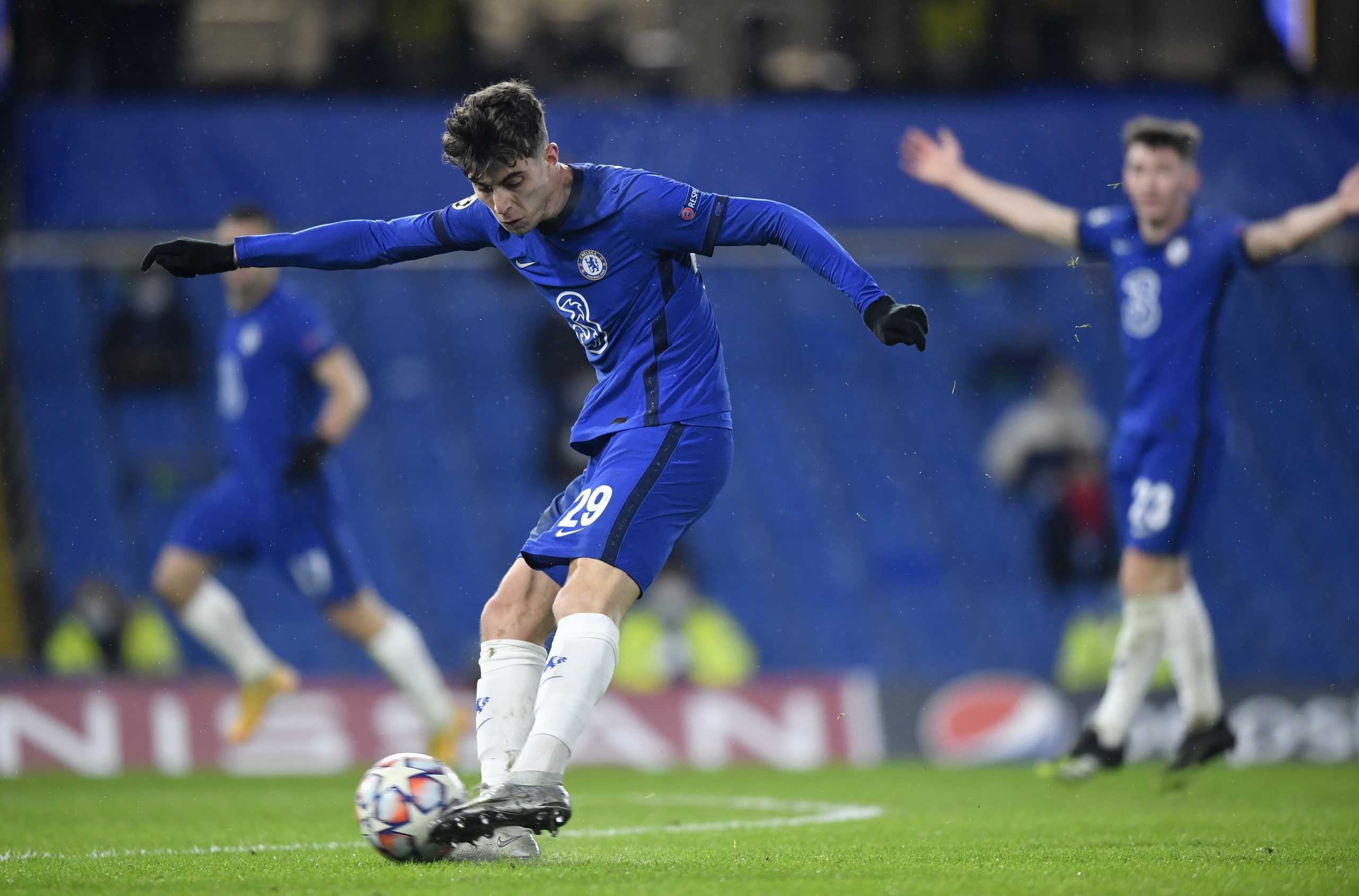 Soccer Football - Champions League - Group E - Chelsea v Krasnodar - Stamford Bridge, London, Britain - December 8, 2020 Chelsea's Kai Havertz shoots at goal REUTERS
