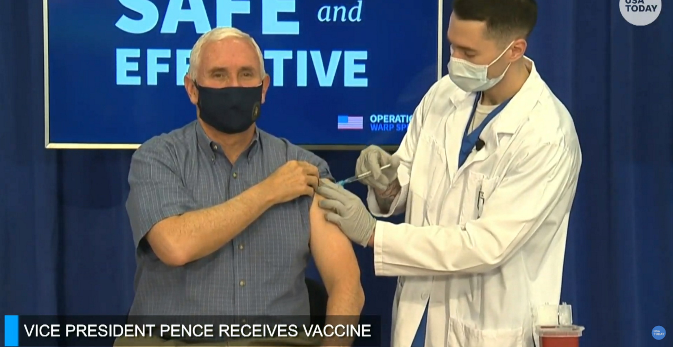 Ο Μάικ Πενς έκανε «ζωντανά» το εμβόλιο της Pfizer για τον κορονοϊό: «Όλα πήγαν καλά» (video)