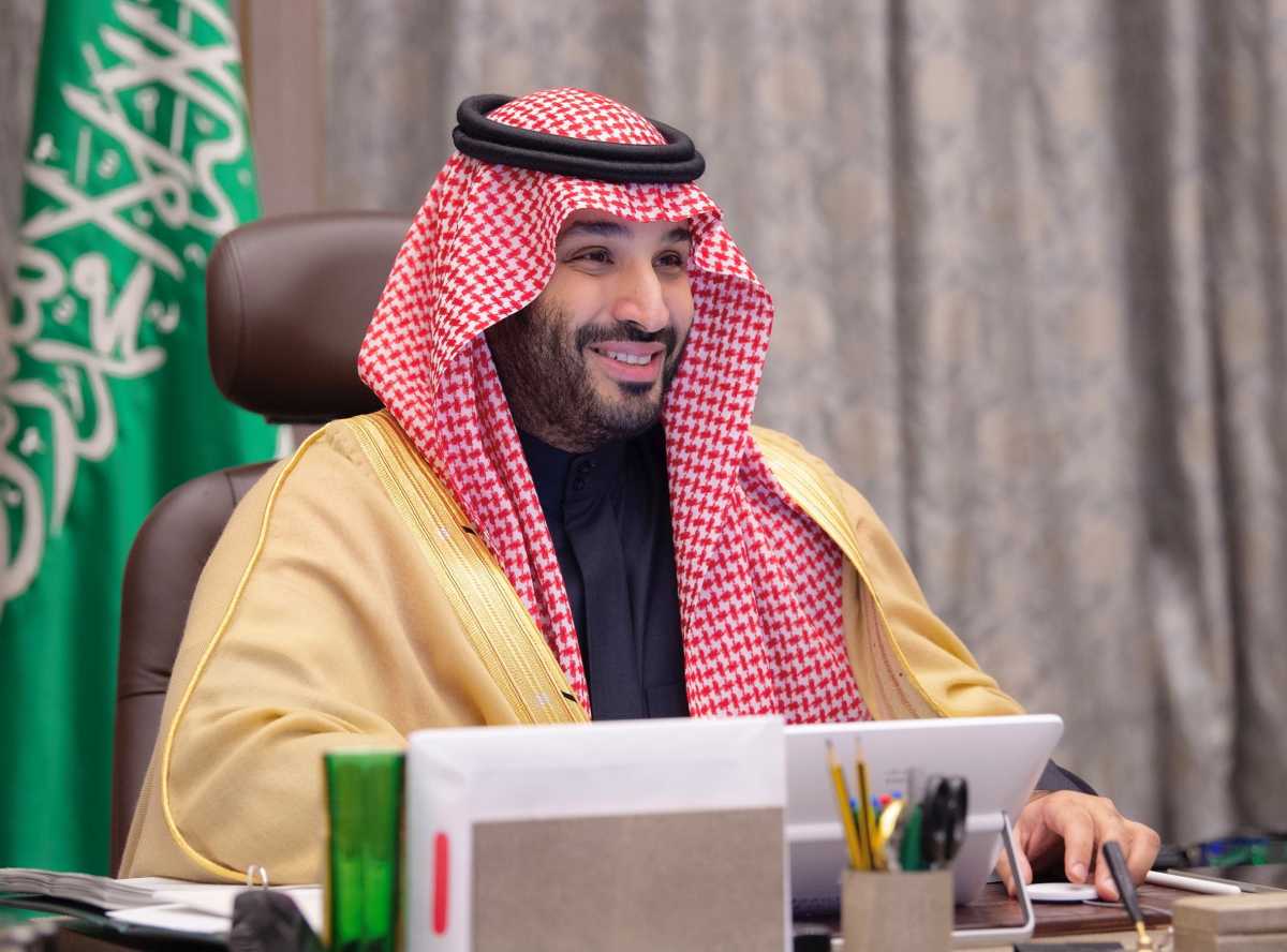 Saudi Crown Prince Mohammed bin Salman chairs first season of the Saudi-Bahraini Coordination Council, virtually with Bahrain's Prime Minister and Crown Prince Salman bin Hamad al-Khalifa, in Riyadh, Saudi Arabia, December 24, 2020. Bandar Algaloud