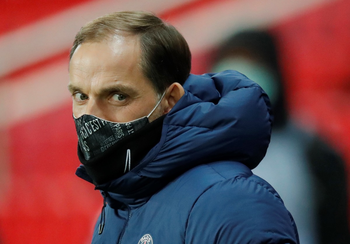 Soccer Football - Ligue 1 - Paris St Germain v Olympique Lyonnais - Parc des Princes, Paris, France - December 13, 2020 Paris St Germain coach Thomas Tuchel REUTERS