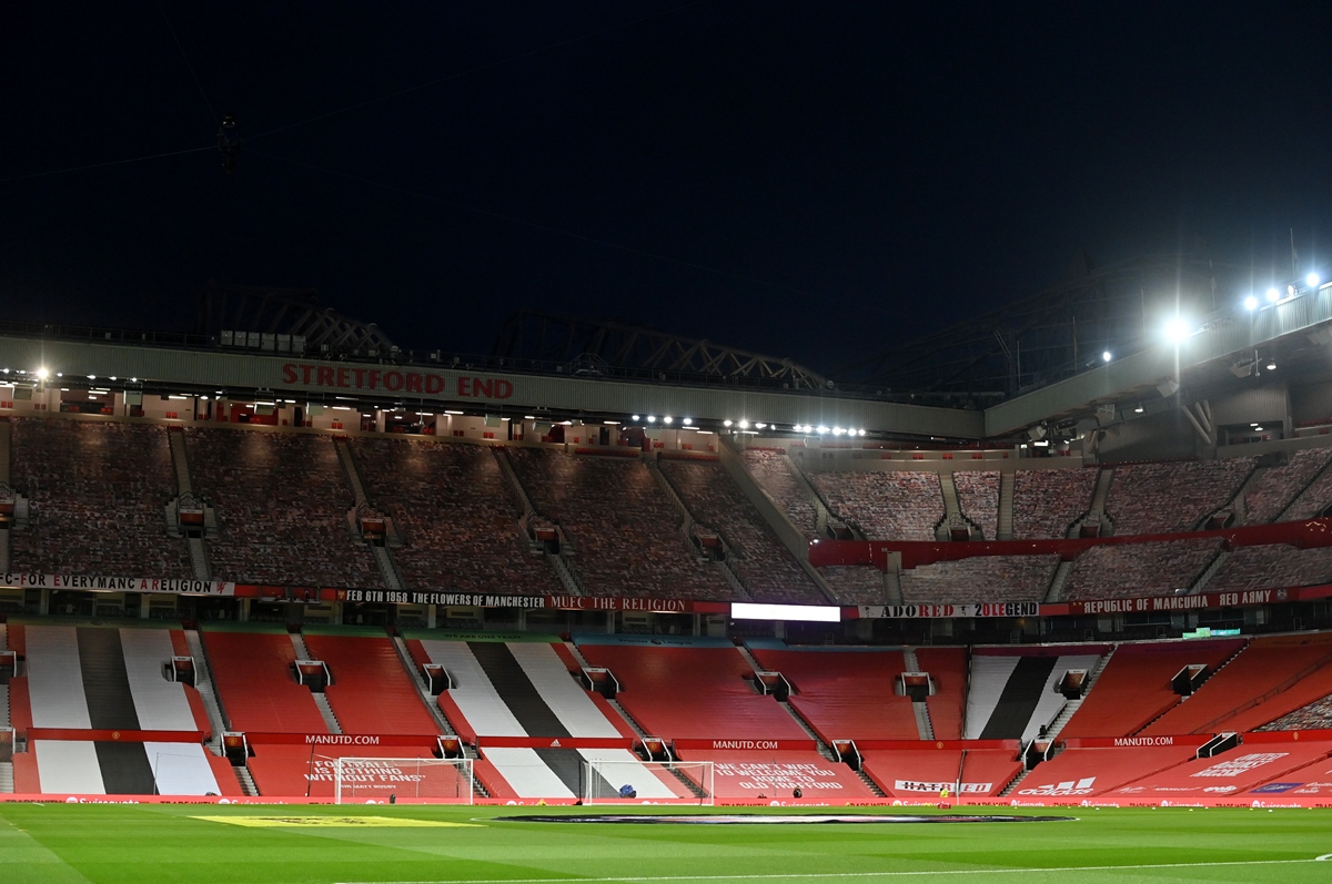 Soccer Football - Premier League - Manchester United v Manchester City - Old Trafford, Manchester, Britain - December 12, 2020 General view inside the stadium before the match Pool via REUTERS