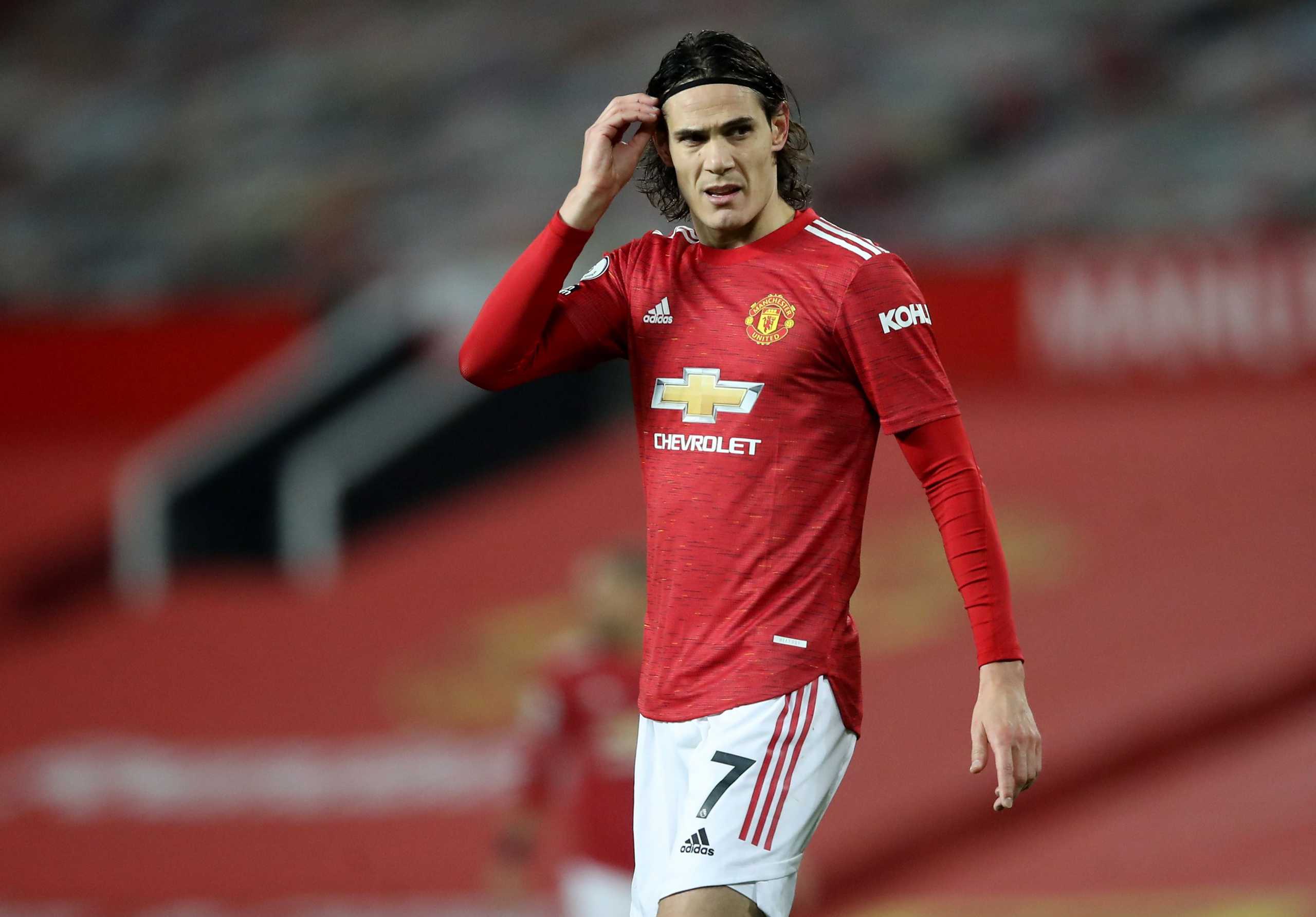 Soccer Football - Premier League - Manchester United v Wolverhampton Wanderers - Old Trafford, Manchester, Britain - December 29, 2020 Manchester United's Edinson Cavani Pool via REUTERS