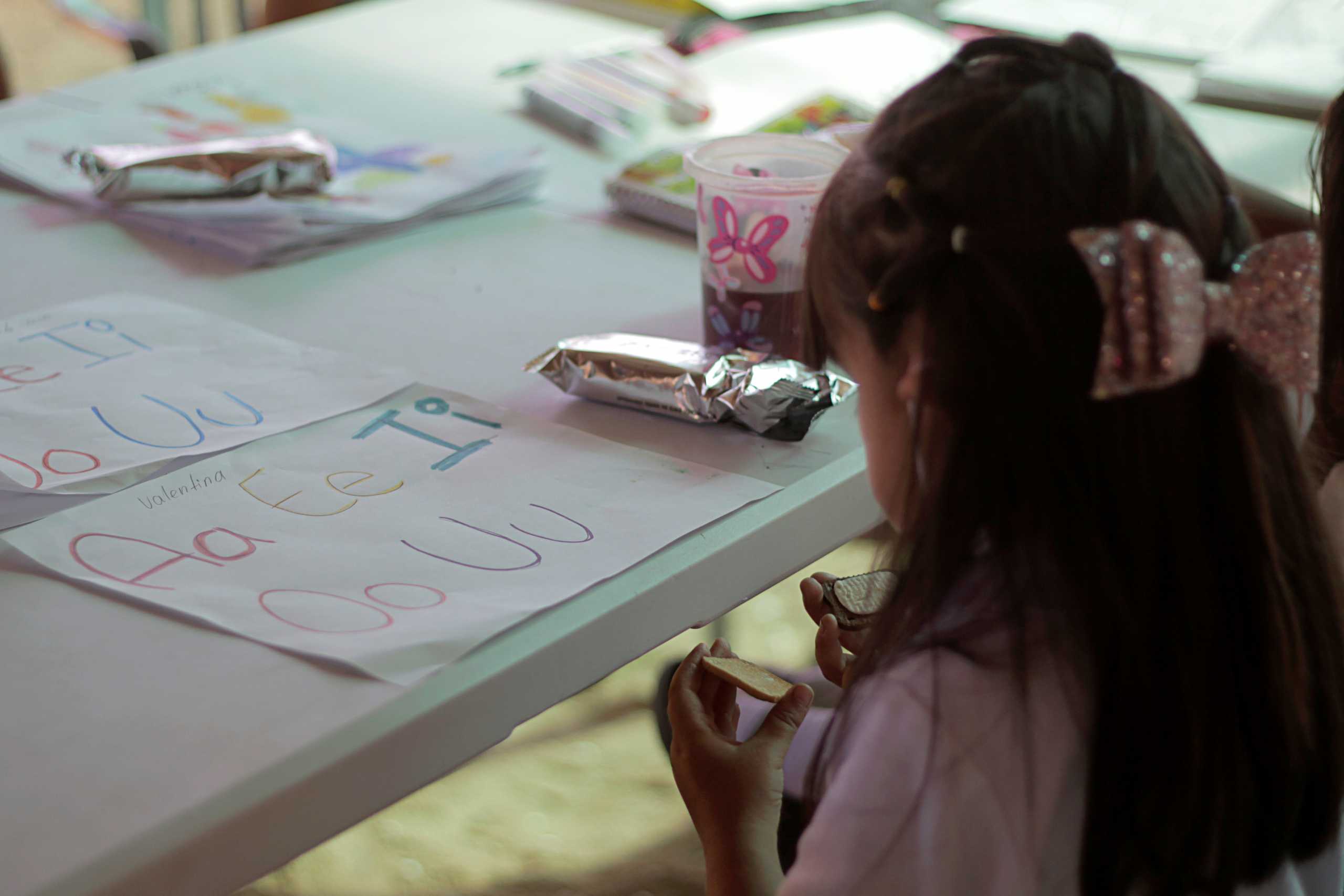 A student is seen in a classroom of a makeshift school that the children of Mexican drug lord Joaquin "El Chapo" Guzman helped to build near the city of Culiacan for families who have no access to online classes during the coronavirus disease (COVID-19) outbreak, in Culiacan, Mexico November 3, 2020. Picture taken November 3, 2020. REUTERS