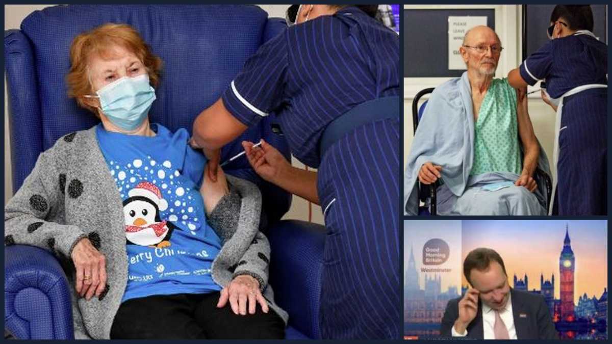 Εμβόλιο – Βρετανία: Έβαλε τα κλάματα ο υπουργός Υγείας όταν είδε την 90χρονη να εμβολιάζεται