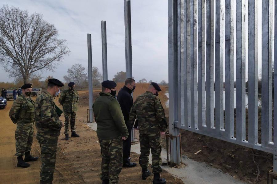 Επιθεώρηση Στεφανή στις εργασίες κατασκευής του φράκτη στον Έβρο